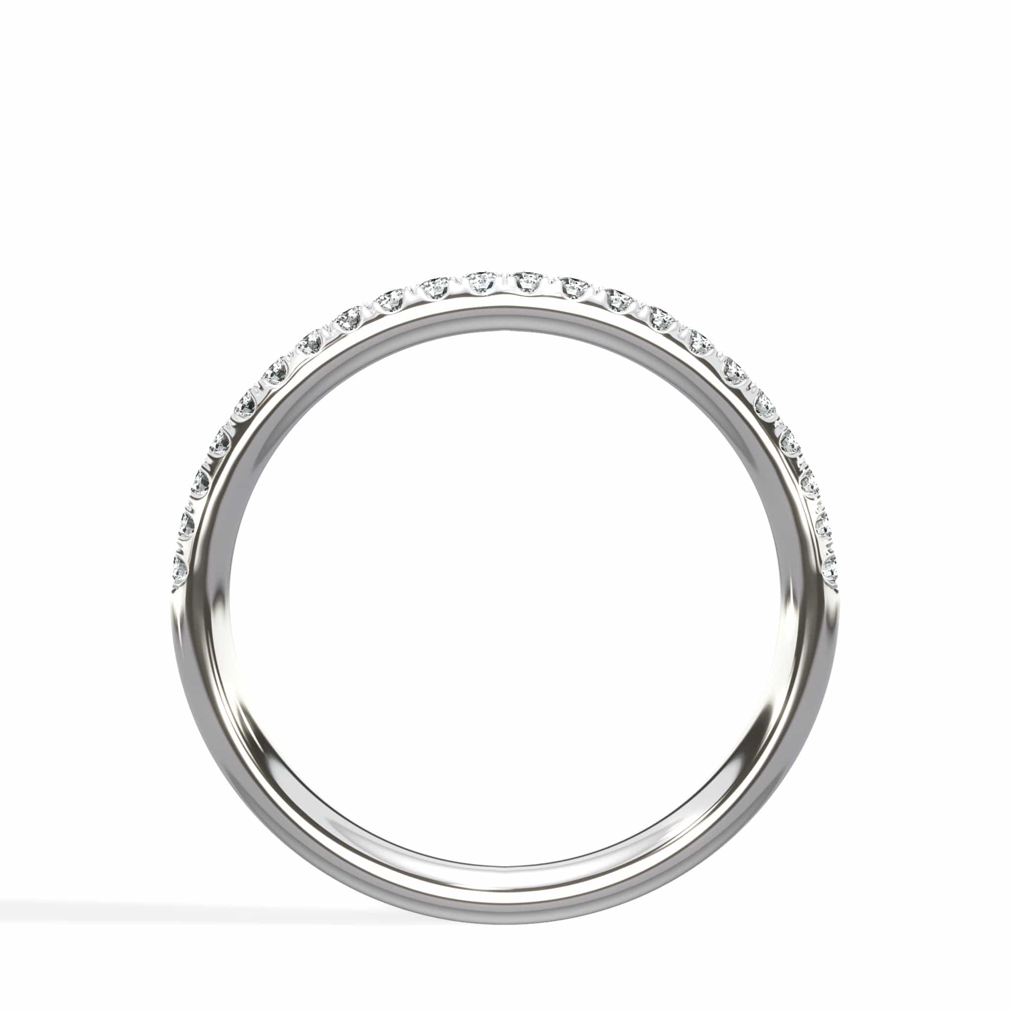 0.30 Ct Round Brilliant Cut Diamond Wedding Band in Platinum - Image 7