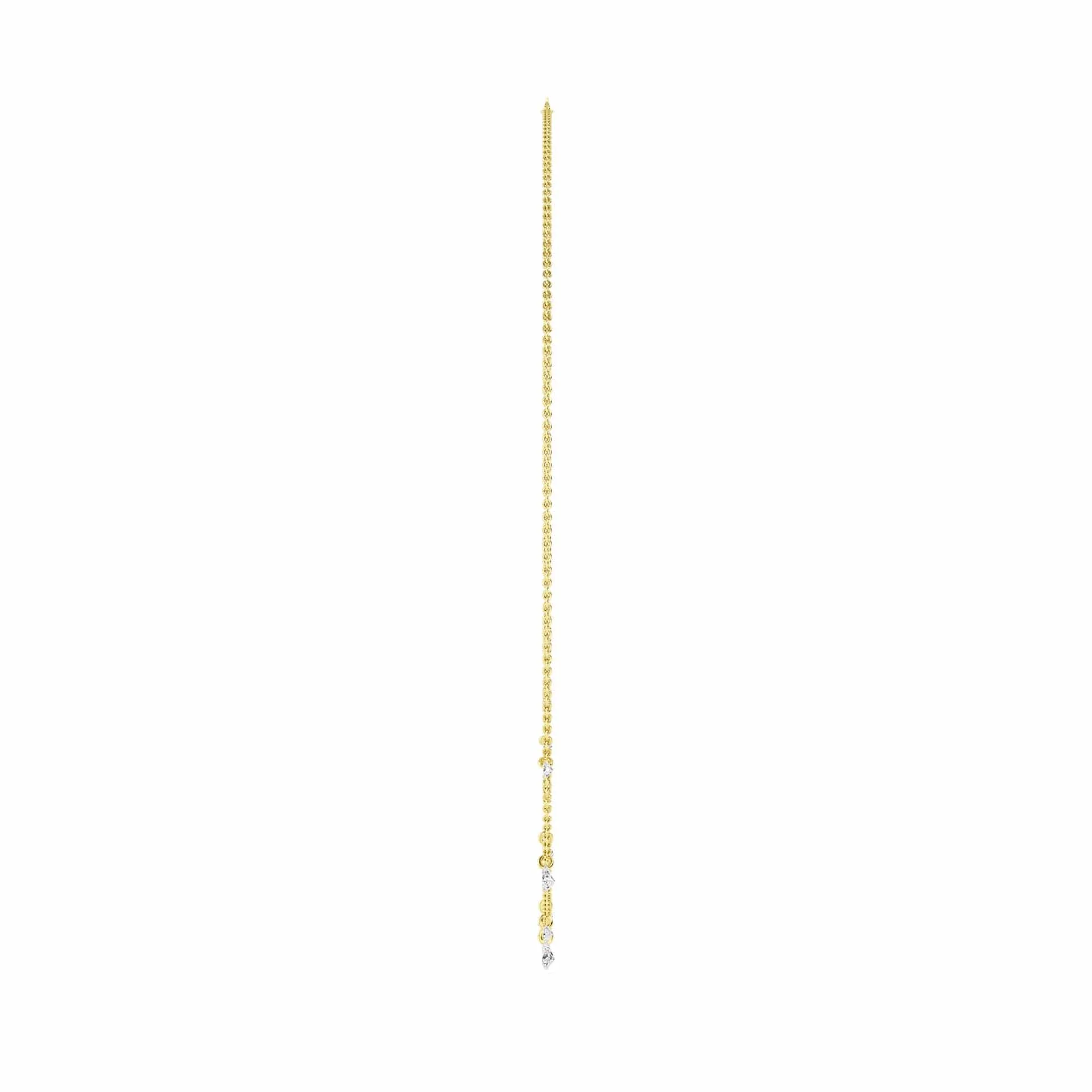 1.00 Carat Pierced Round & Pear Lab Grown Diamond Necklace - Image 5