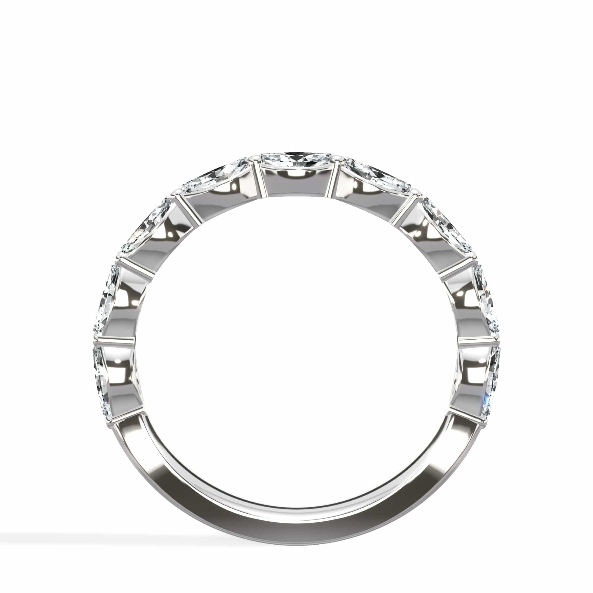1.00 ct Marquise Cut Diamond Band In White Gold - Image 4