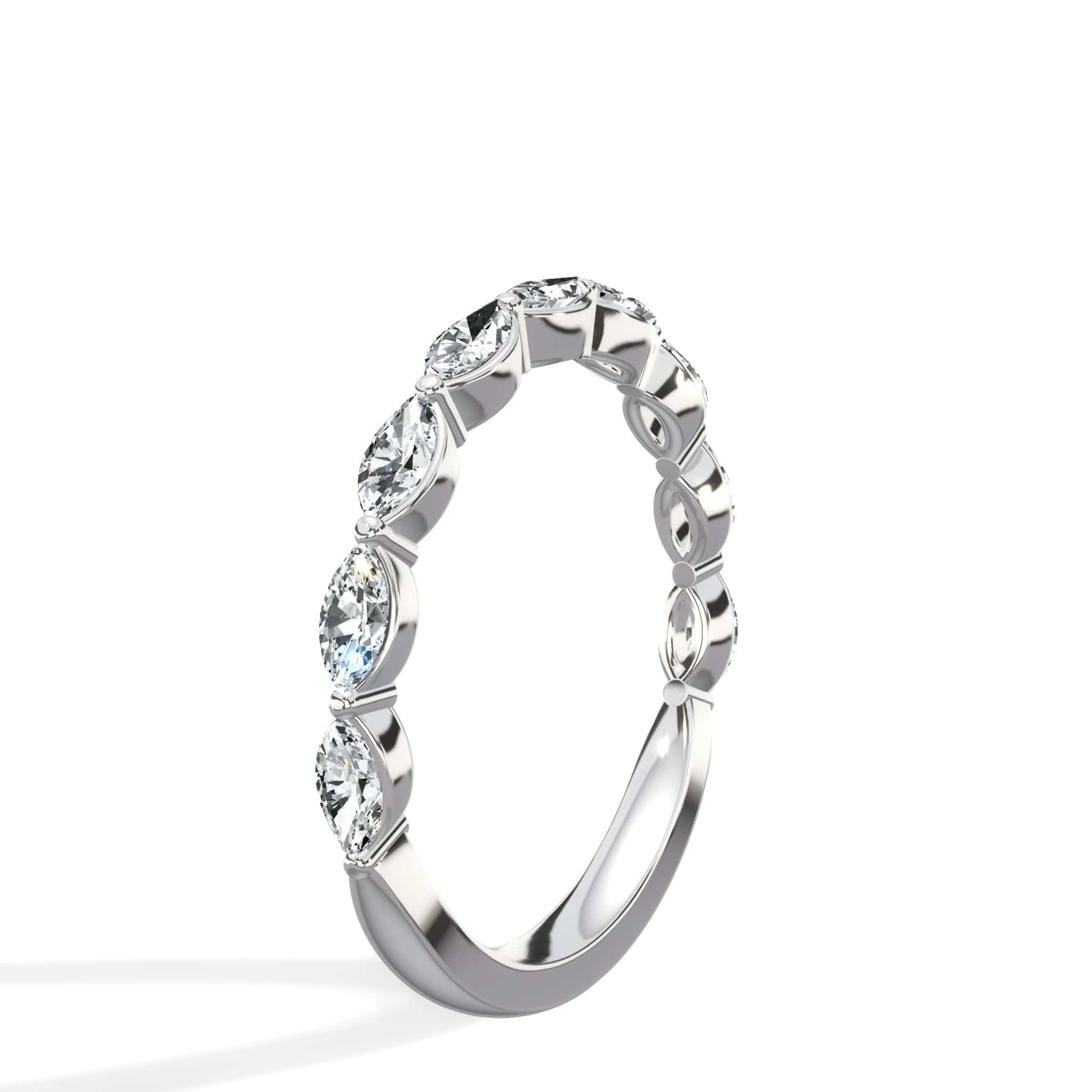 1.00 ct Marquise Cut Diamond Band In White Gold - Image 5