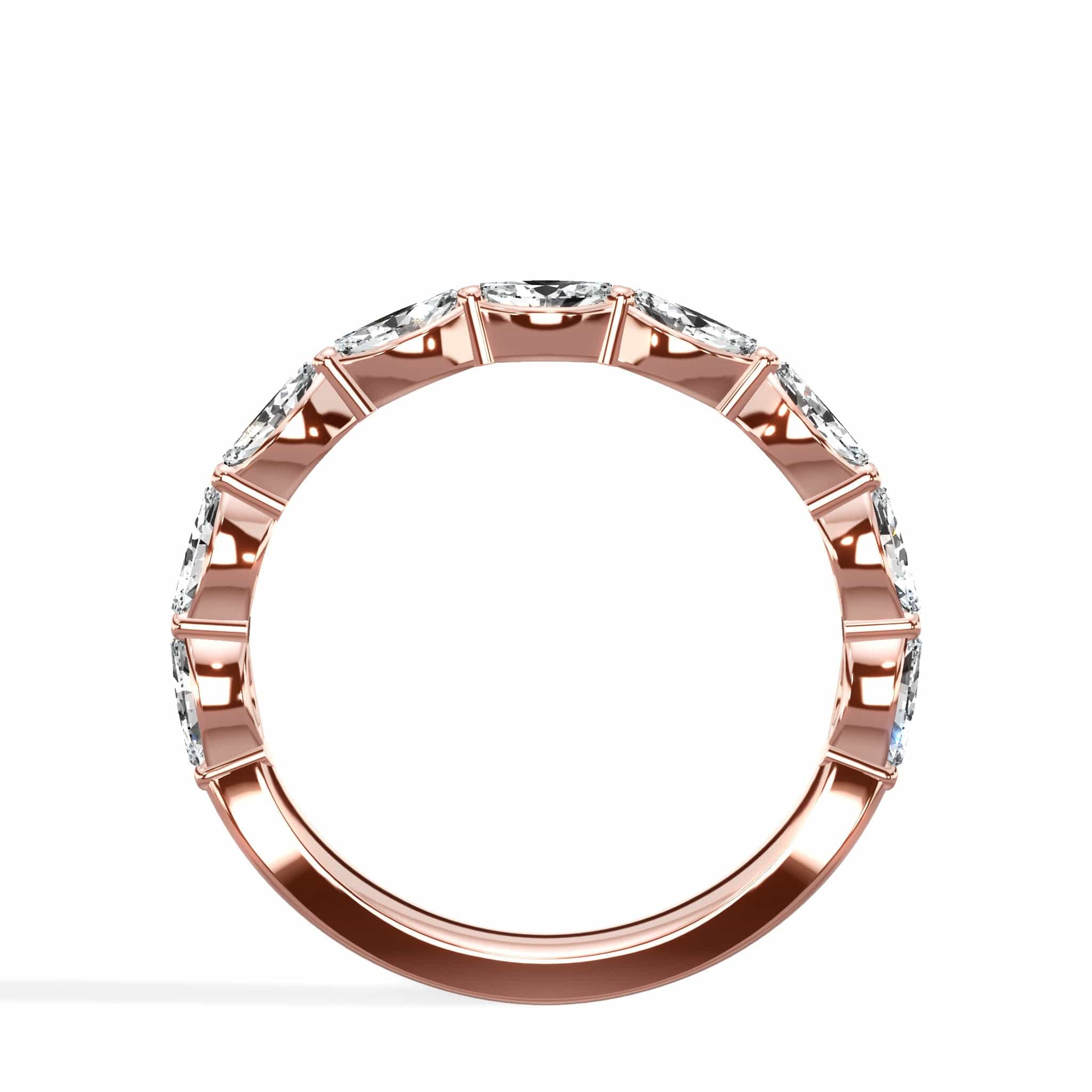 1.00 ct Marquise Cut Diamond Band In Rose gold - Image 4