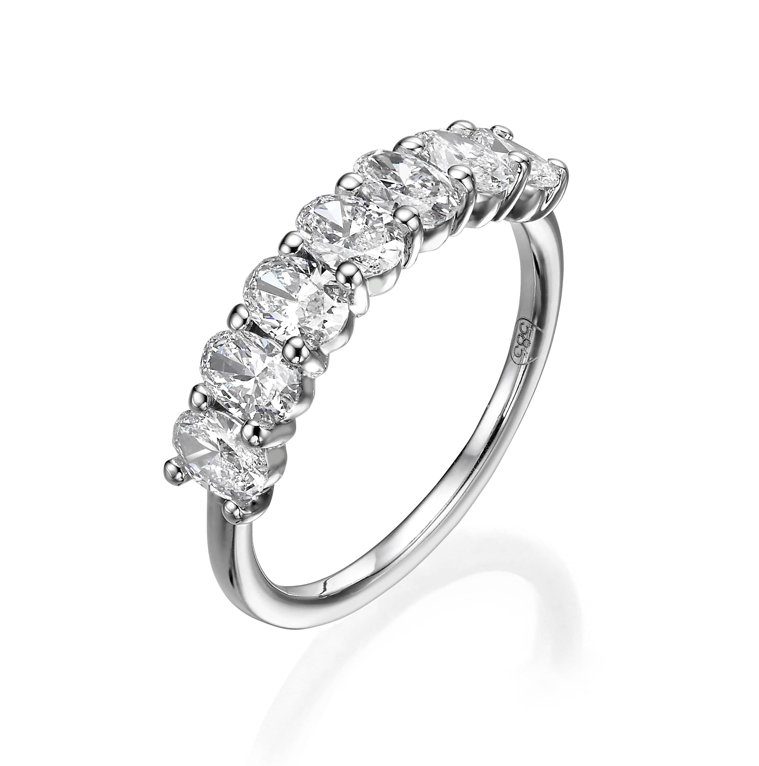 1.00 ct Seven Stone Oval Cut Diamond Band - Image 4