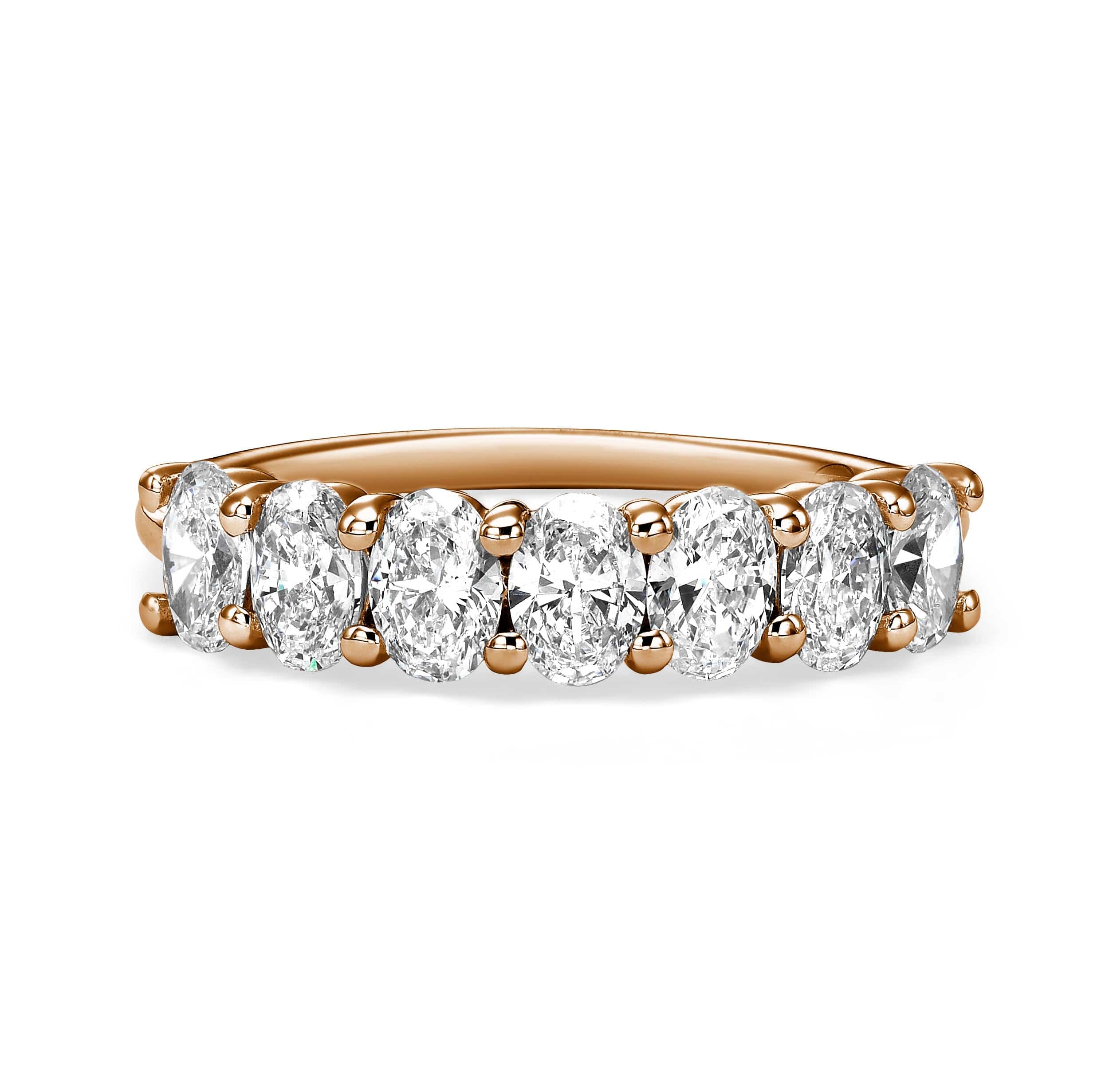 1.00 ct Seven Stone Oval Cut Diamond Band - Image 5