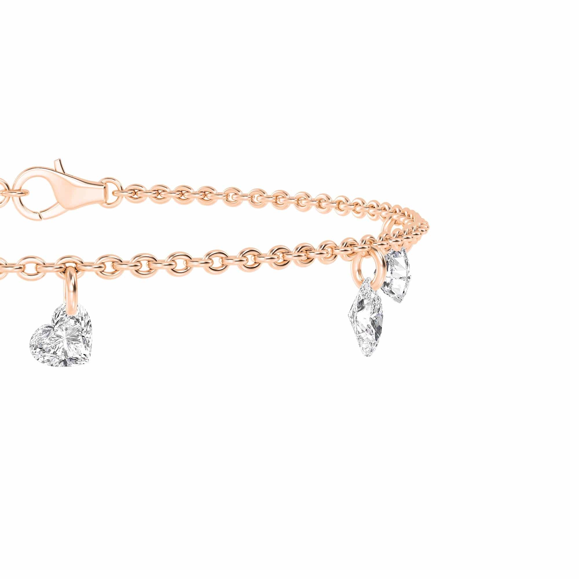 1.06ct Pierced Floating Multi-Shape Lab Grown Diamond Bracelet - Image 11