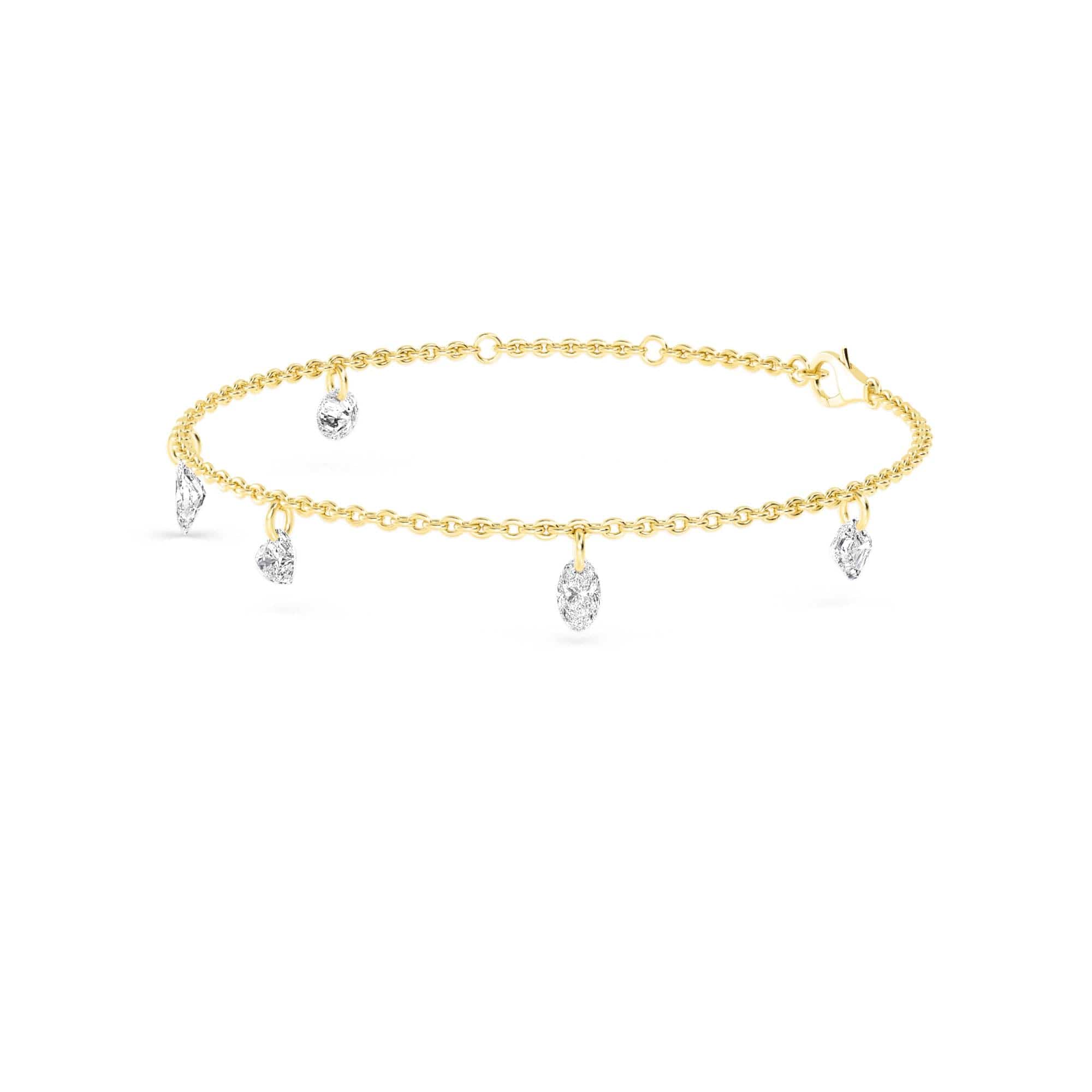 1.06ct Pierced Floating Multi-Shape Lab Grown Diamond Bracelet - Image 18