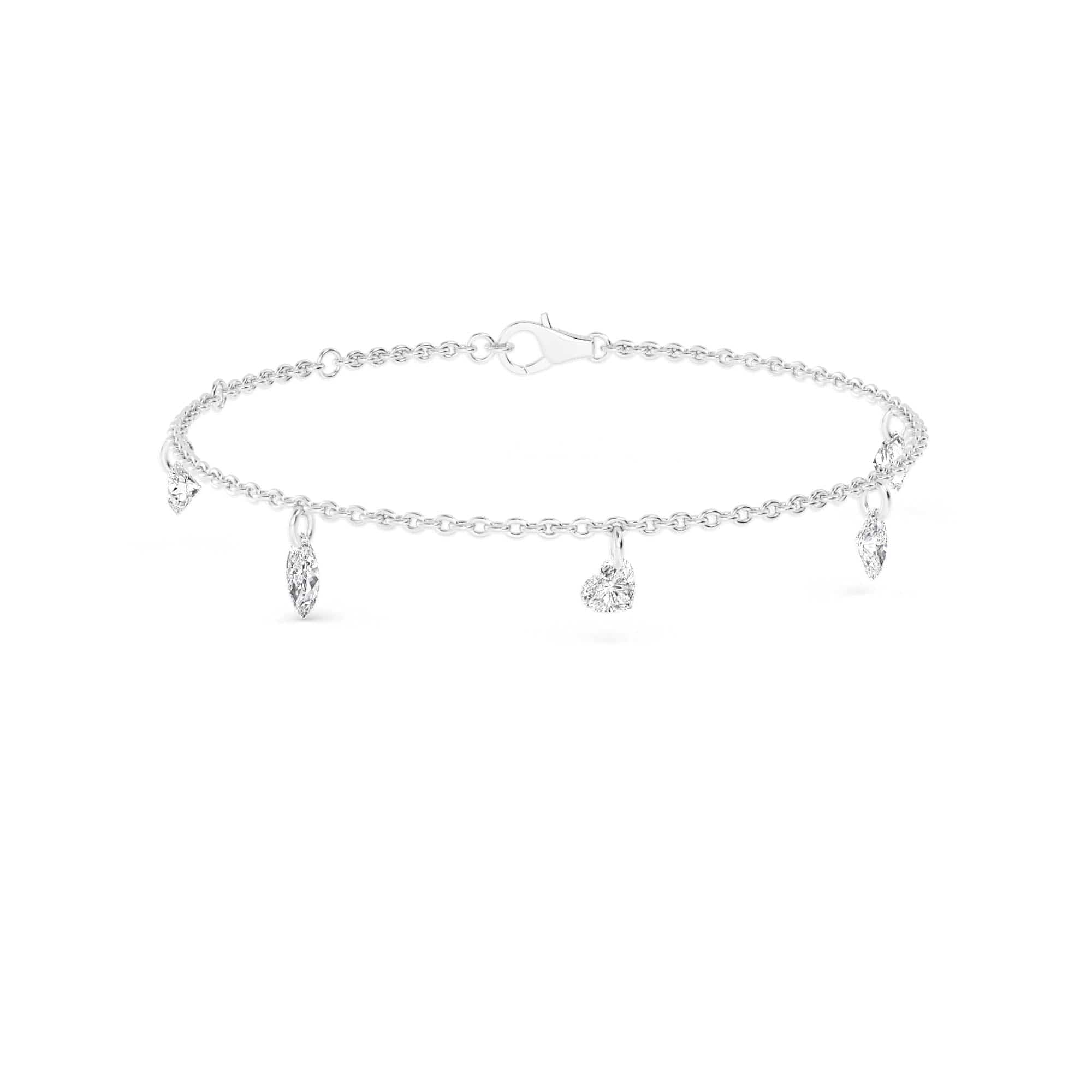 1.06ct Pierced Floating Multi-Shape Lab Grown Diamond Bracelet - Image 5