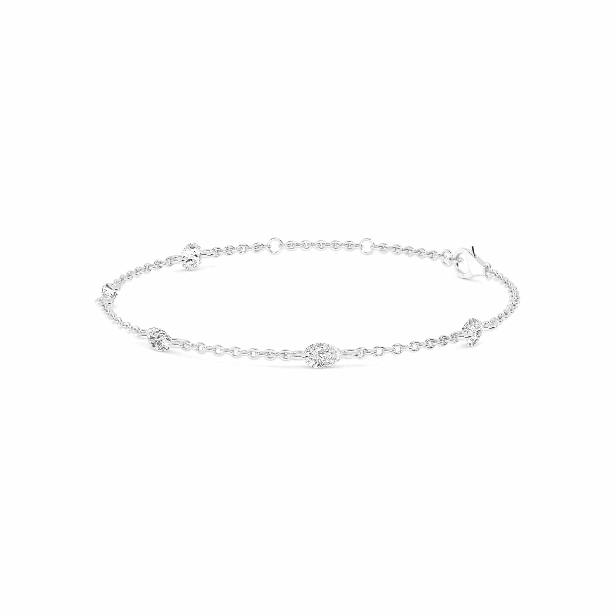 1.10ct Pierced Floating Multi-Shape Lab Grown Diamond Bracelet - Image 12
