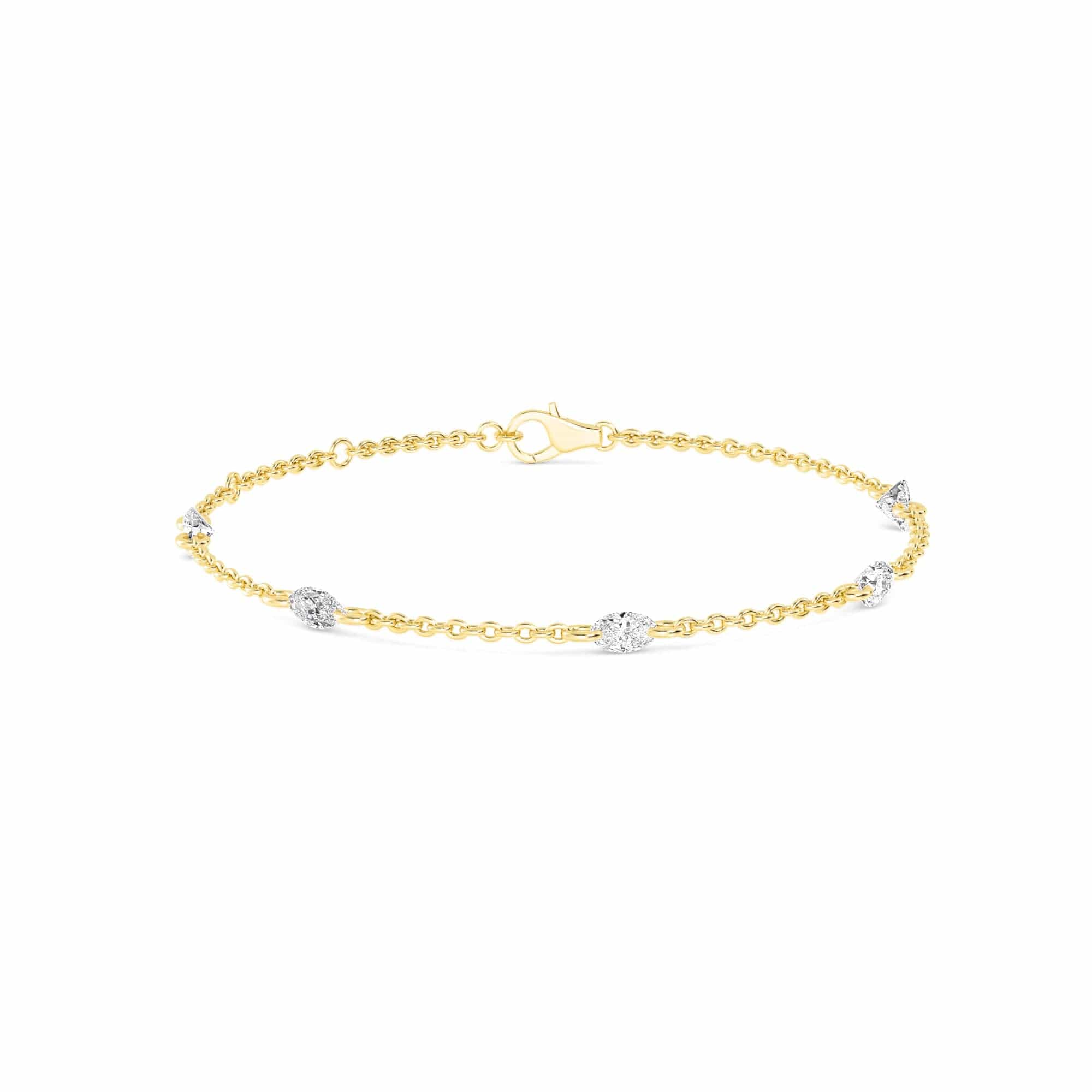 1.10ct Pierced Floating Multi-Shape Lab Grown Diamond Bracelet - Image 14