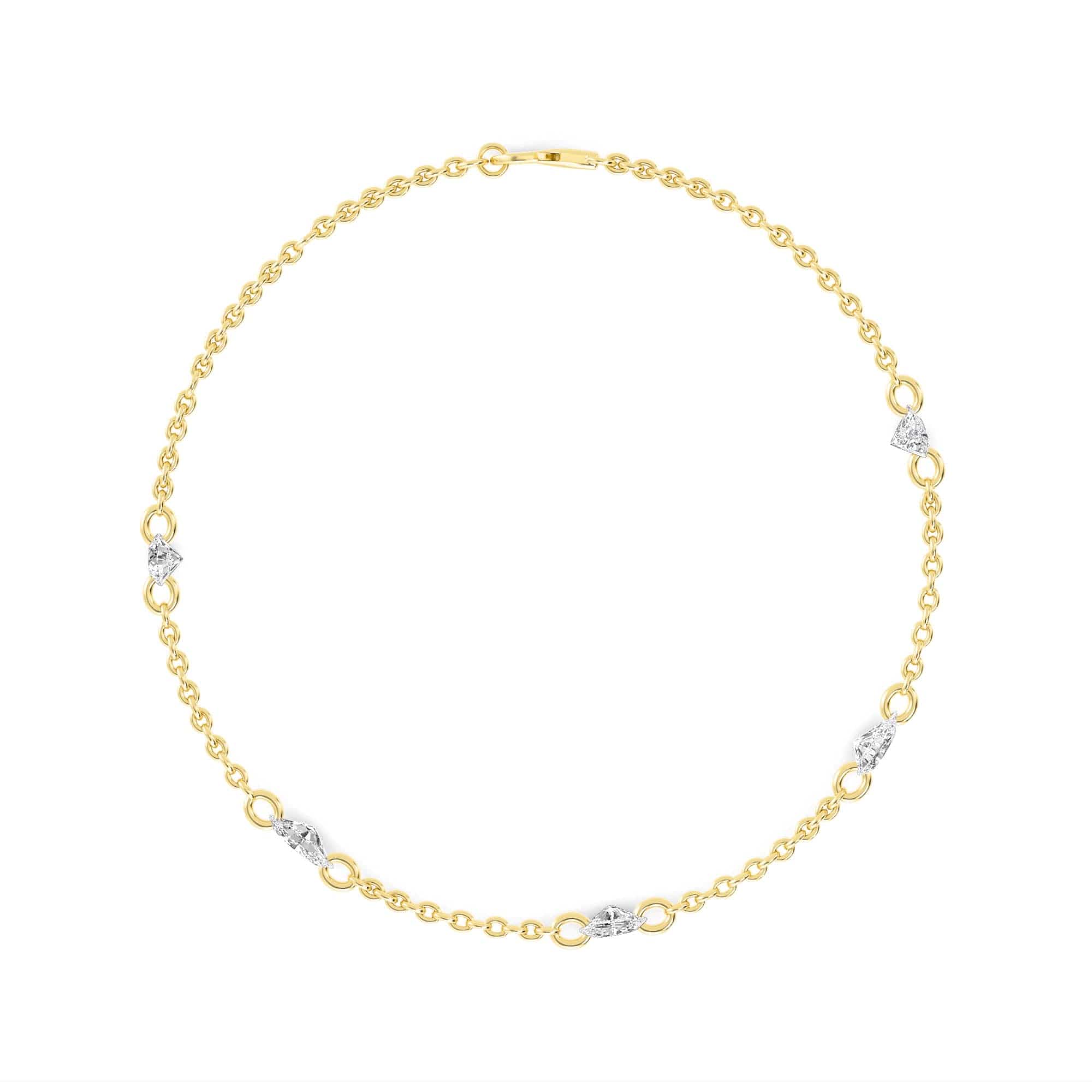 1.10ct Pierced Floating Multi-Shape Lab Grown Diamond Bracelet - Image 5