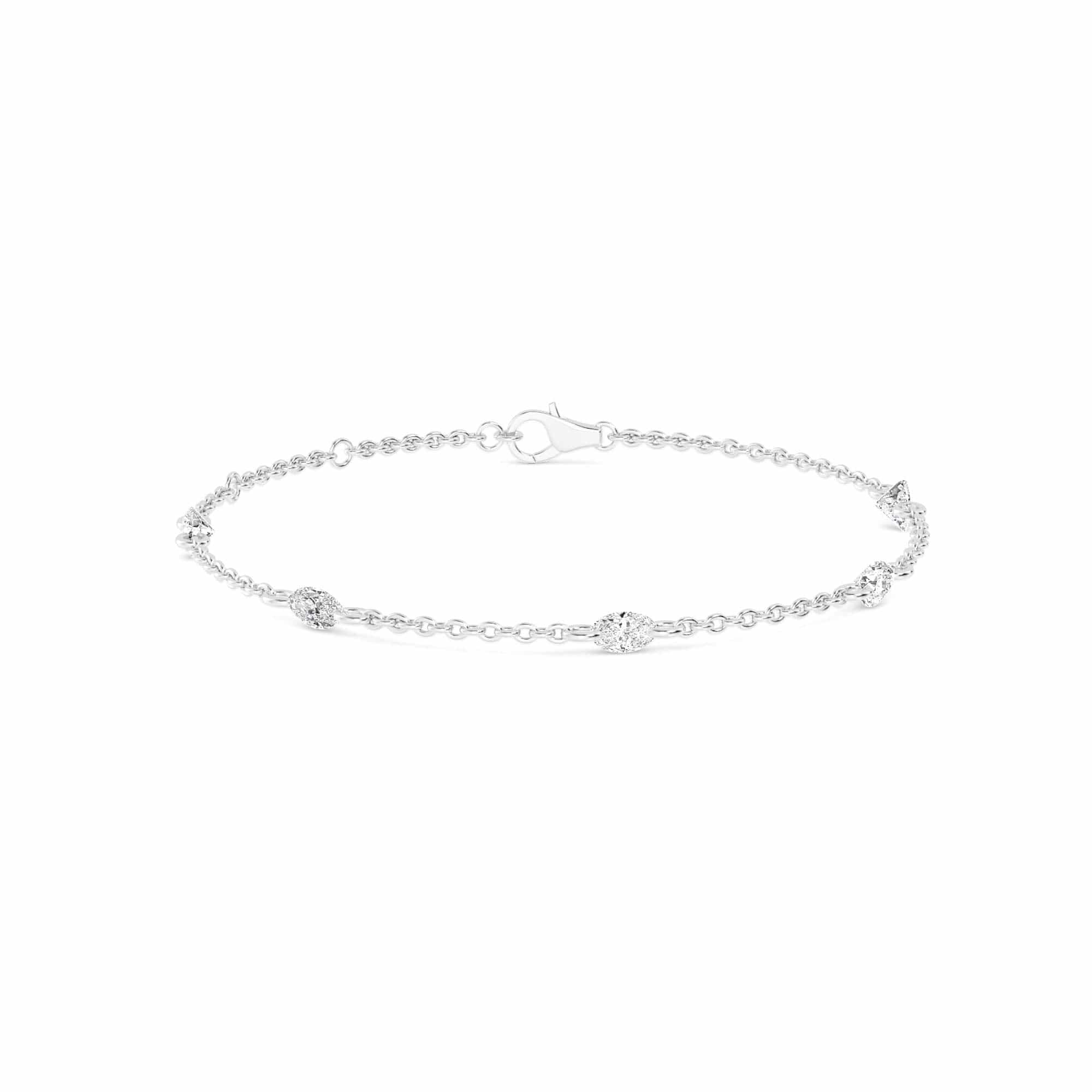1.10ct Pierced Floating Multi-Shape Lab Grown Diamond Bracelet - Image 6