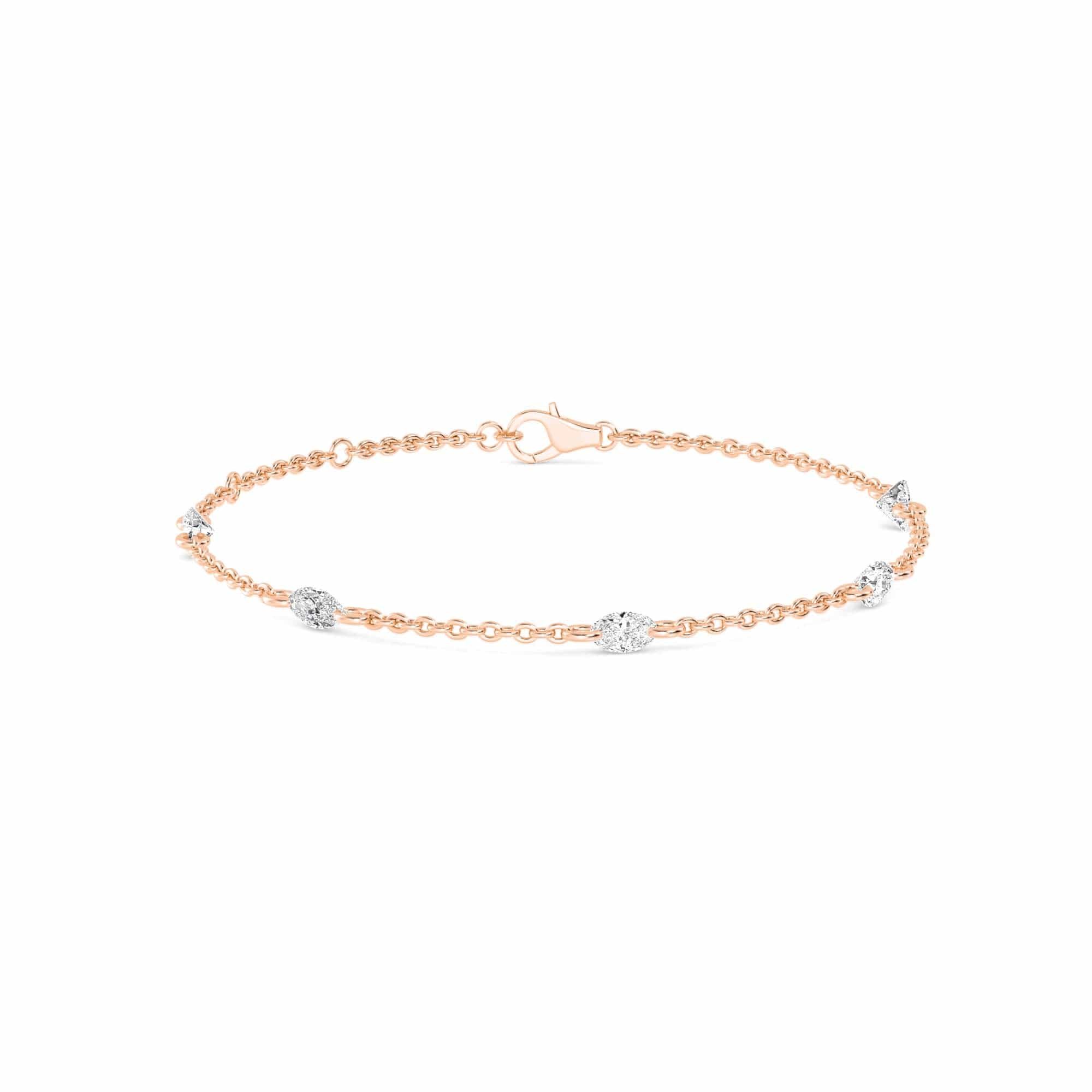 1.10ct Pierced Floating Multi-Shape Lab Grown Diamond Bracelet - Image 8