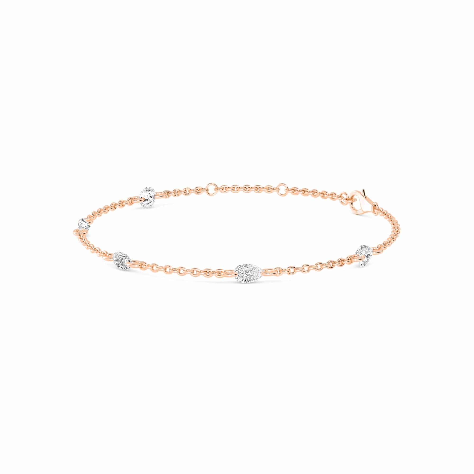 1.10ct Pierced Floating Multi-Shape Lab Grown Diamond Bracelet - Image 9