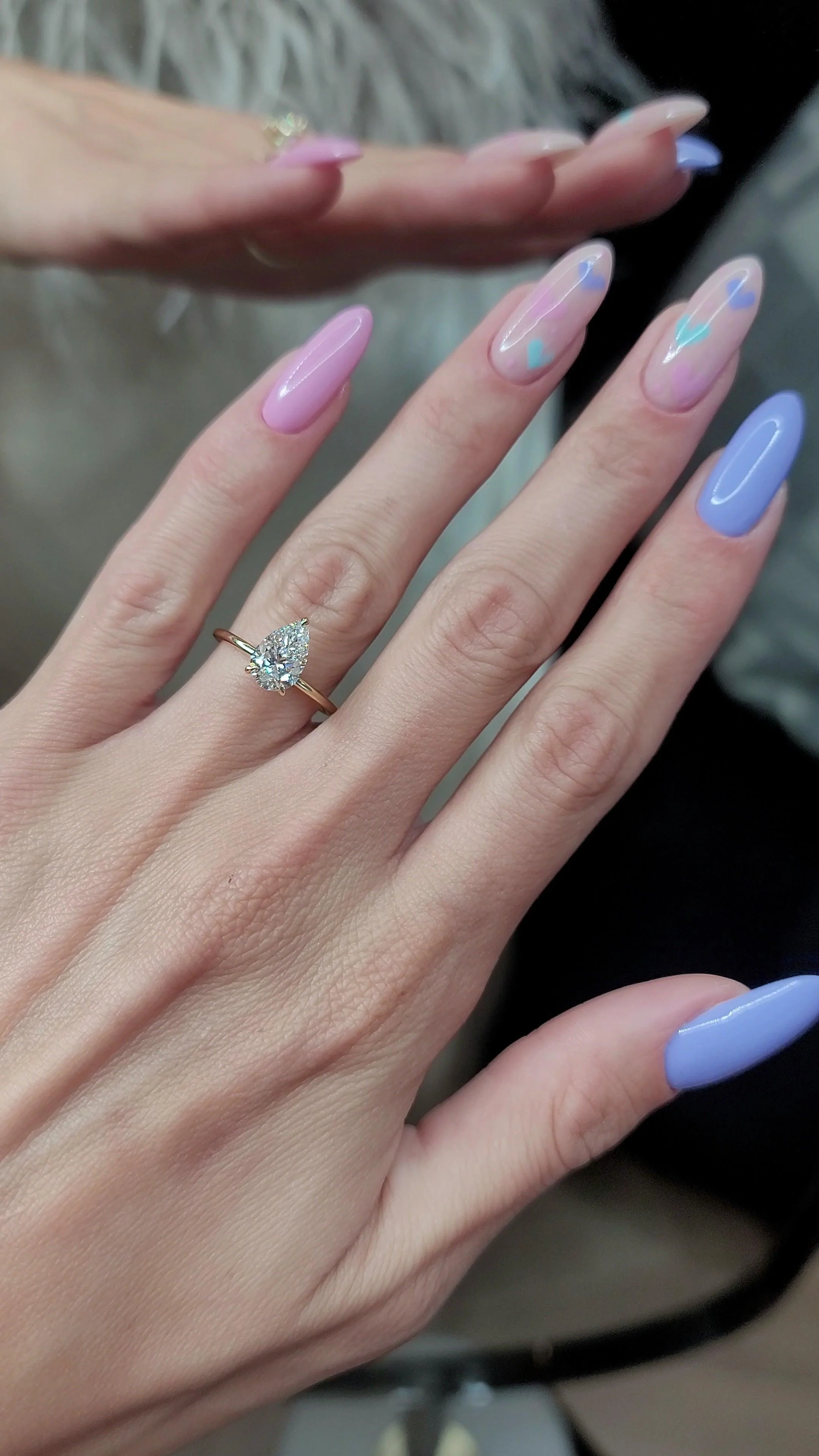 1.50 Carat Lab Grown Pear Shape Solitaire Diamond Engagement Ring - Image 2