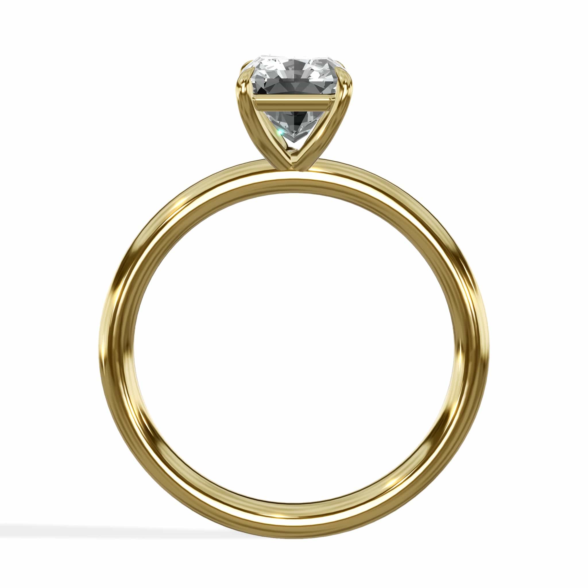 1.50 Carat Lab Grown Solitaire Radiant Cut Diamond Solitaire Engagement Ring - Image 4