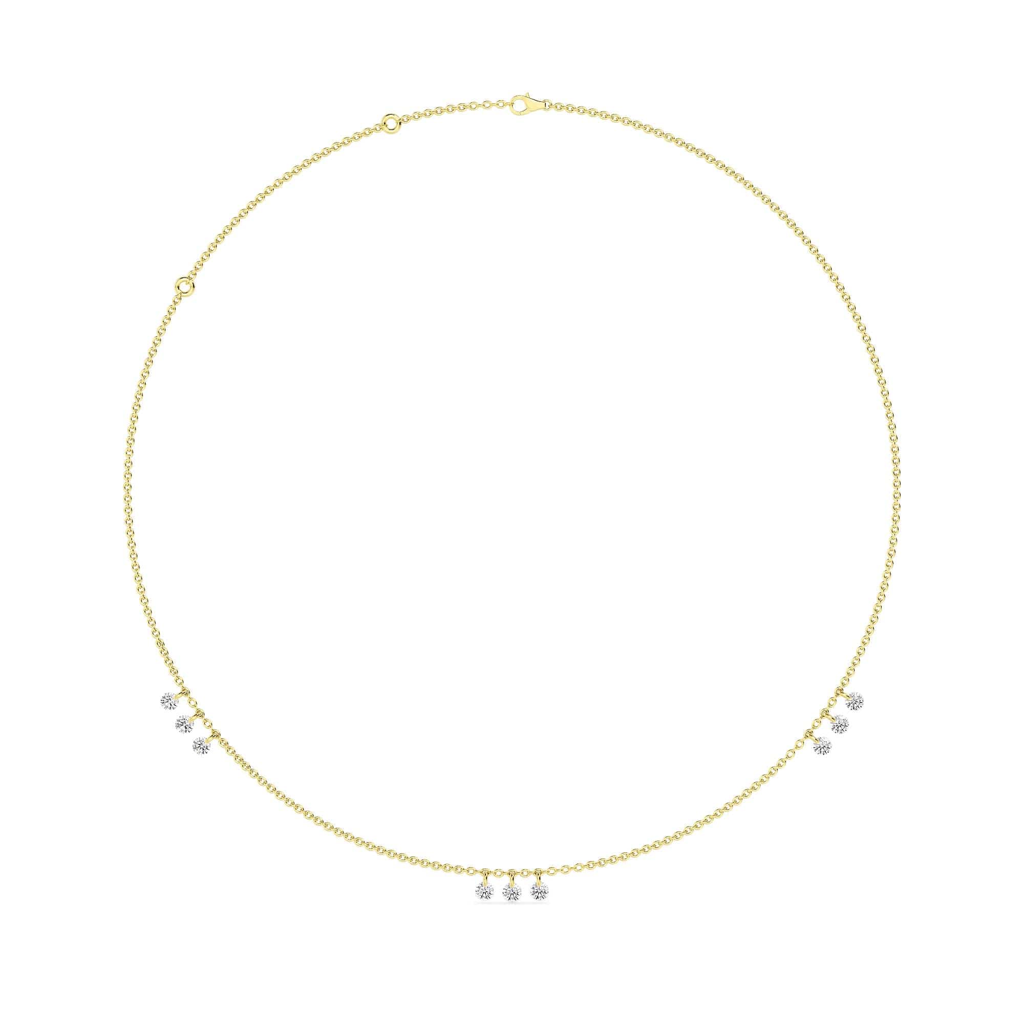 1.50 Carat Pierced 9 Round Lab Grown Diamond Necklace - Image 2