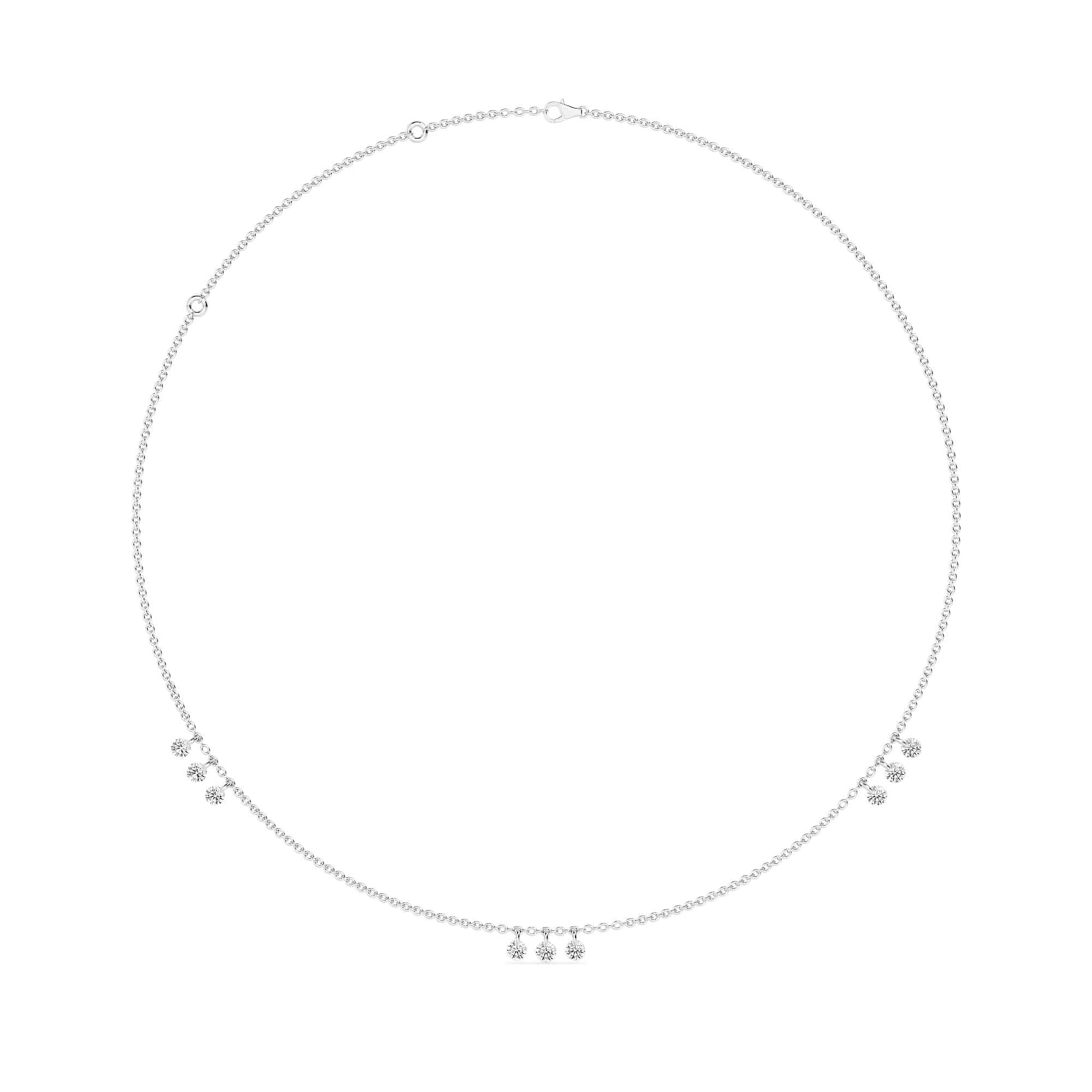 1.50 Carat Pierced 9 Round Lab Grown Diamond Necklace - Image 3