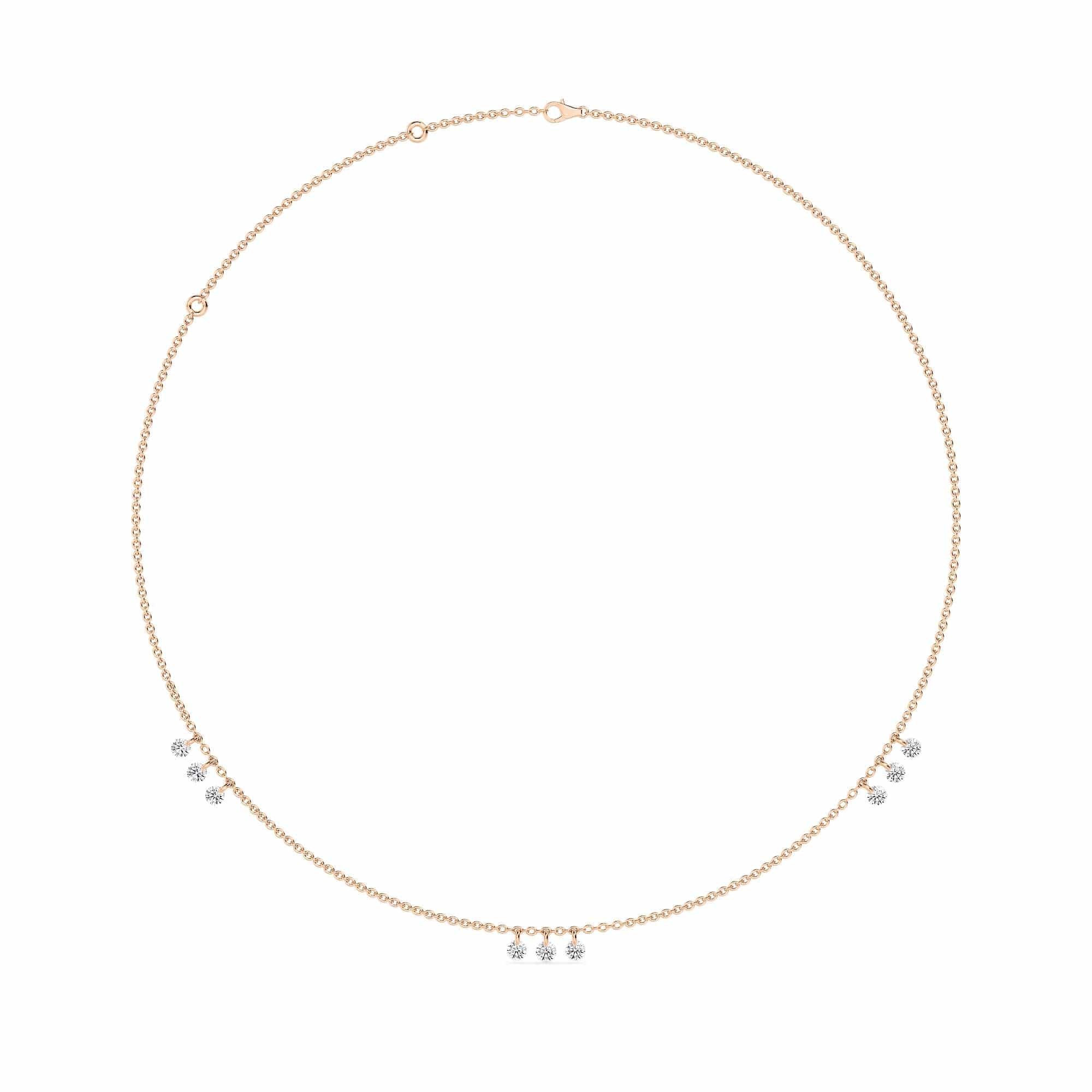 1.50 Carat Pierced 9 Round Lab Grown Diamond Necklace - Image 5