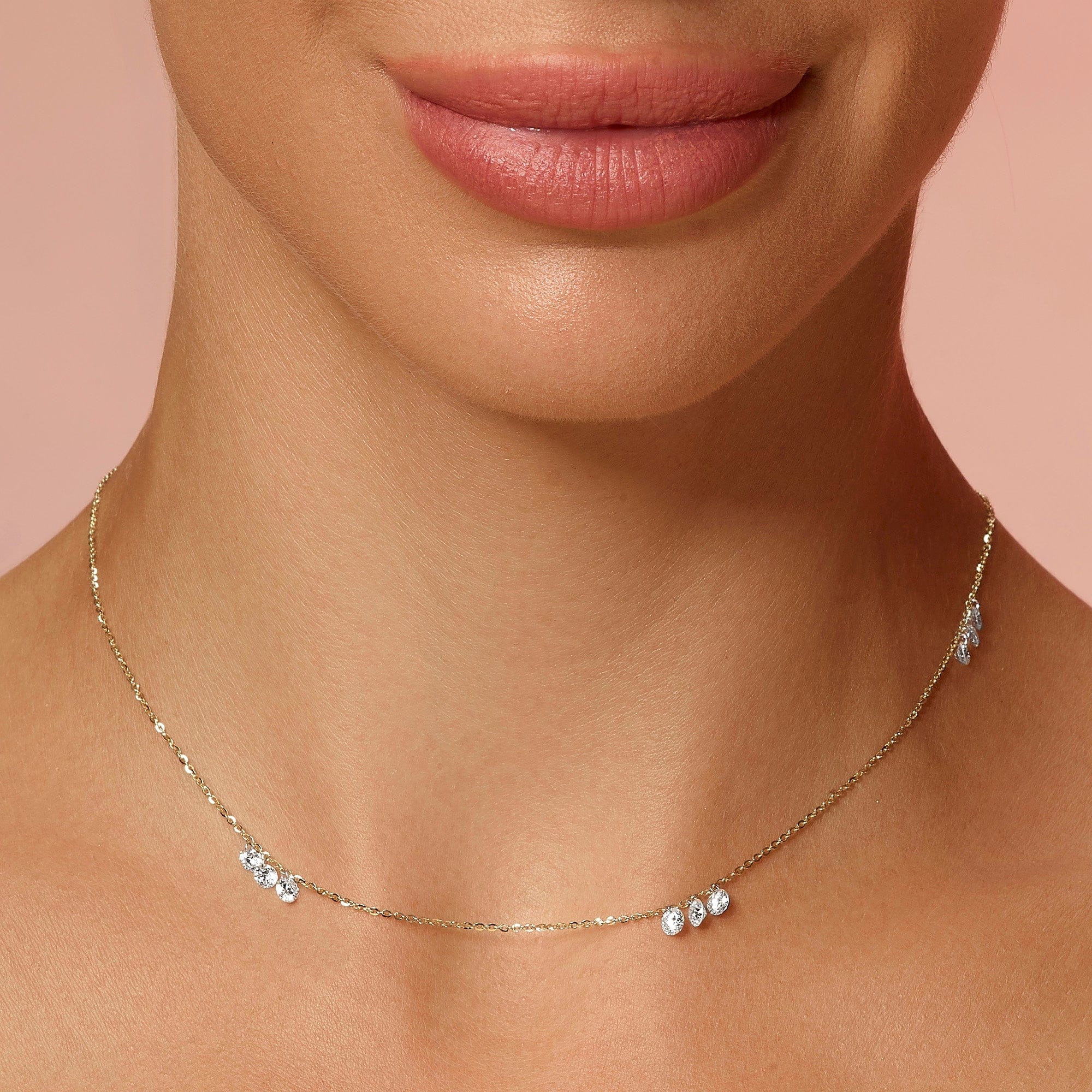 1.50 Carat Pierced 9 Round Lab Grown Diamond Necklace - Image 6