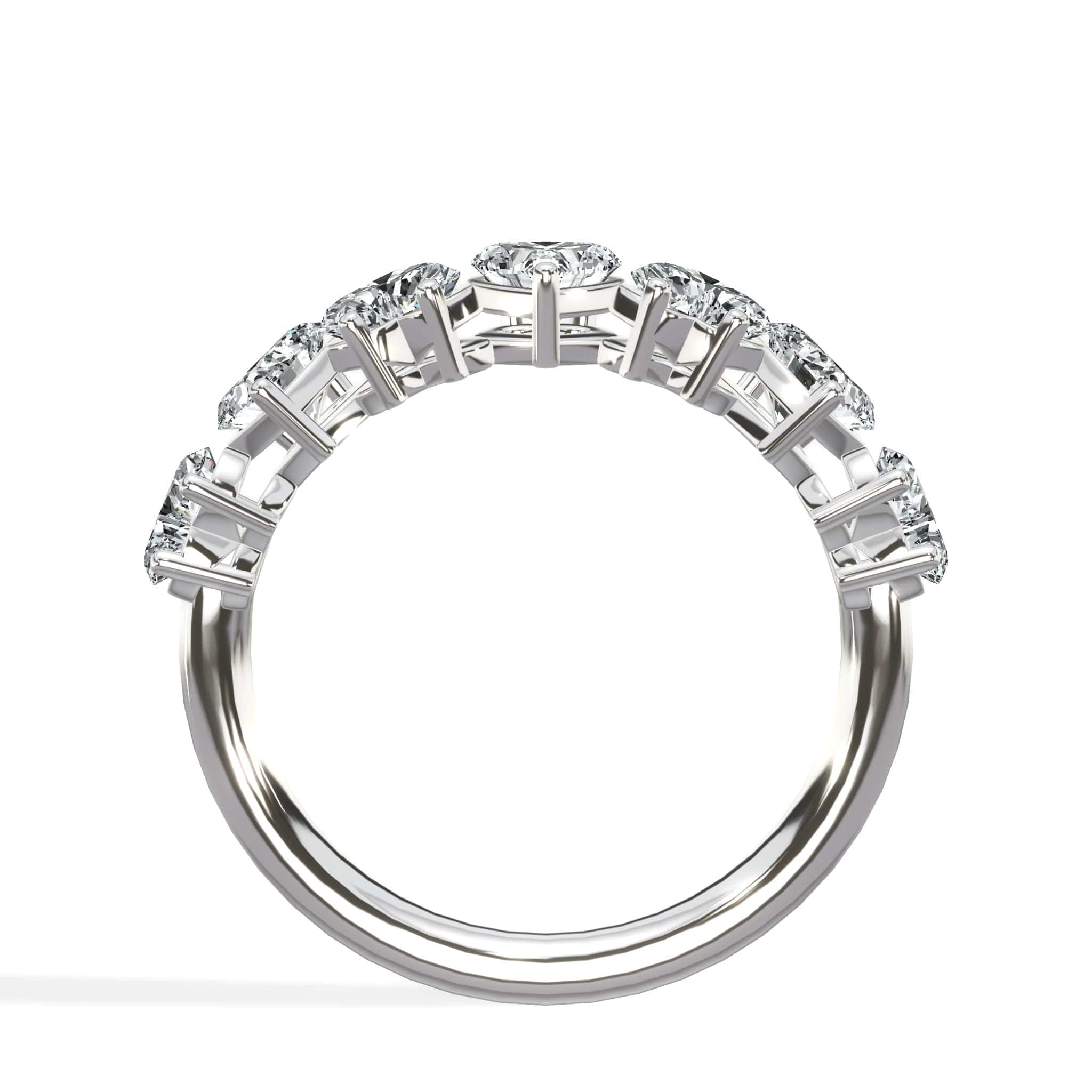 1.50 ct Seven Heart Shaped Diamond Band - Image 2