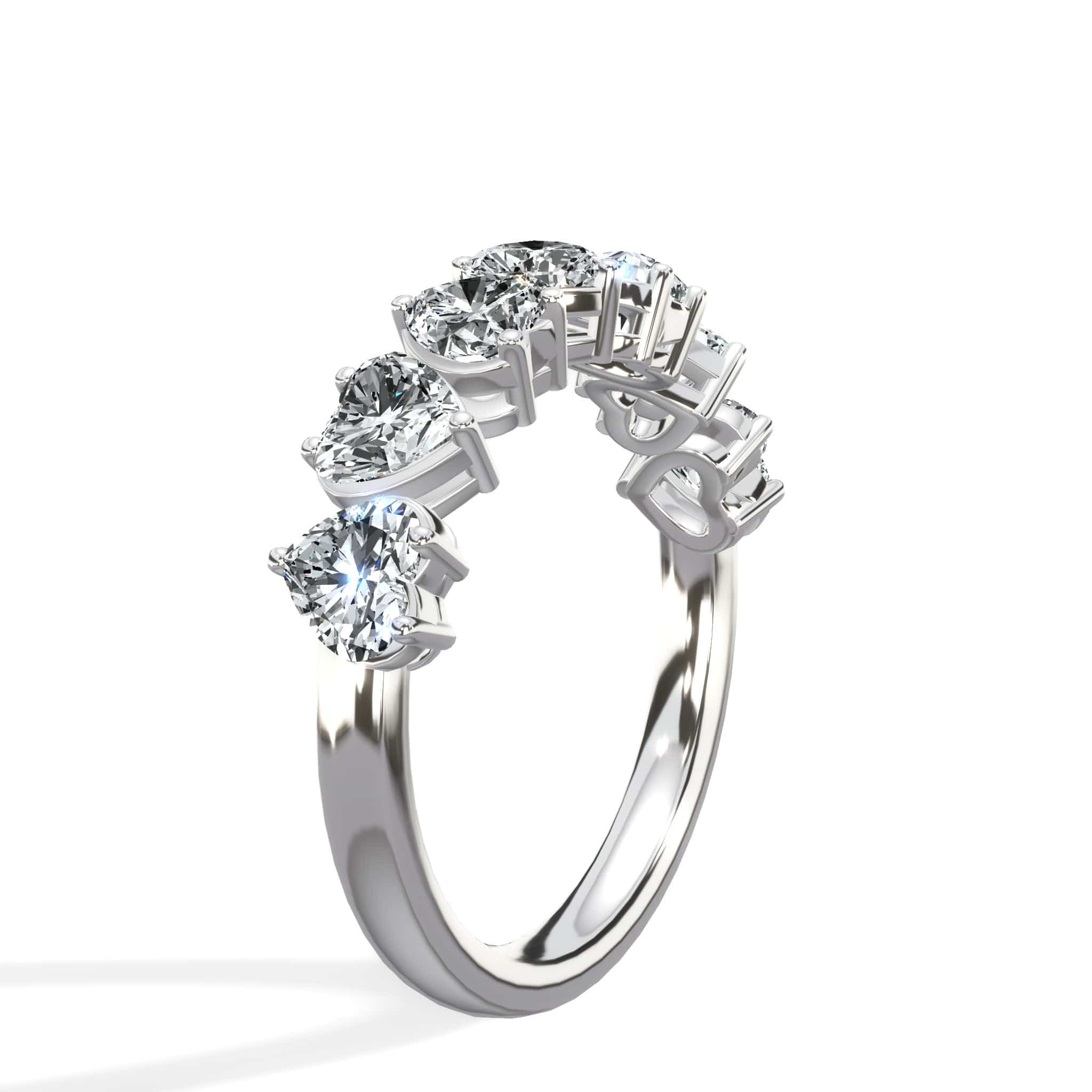 1.50 ct Seven Heart Shaped Diamond Band - Image 3