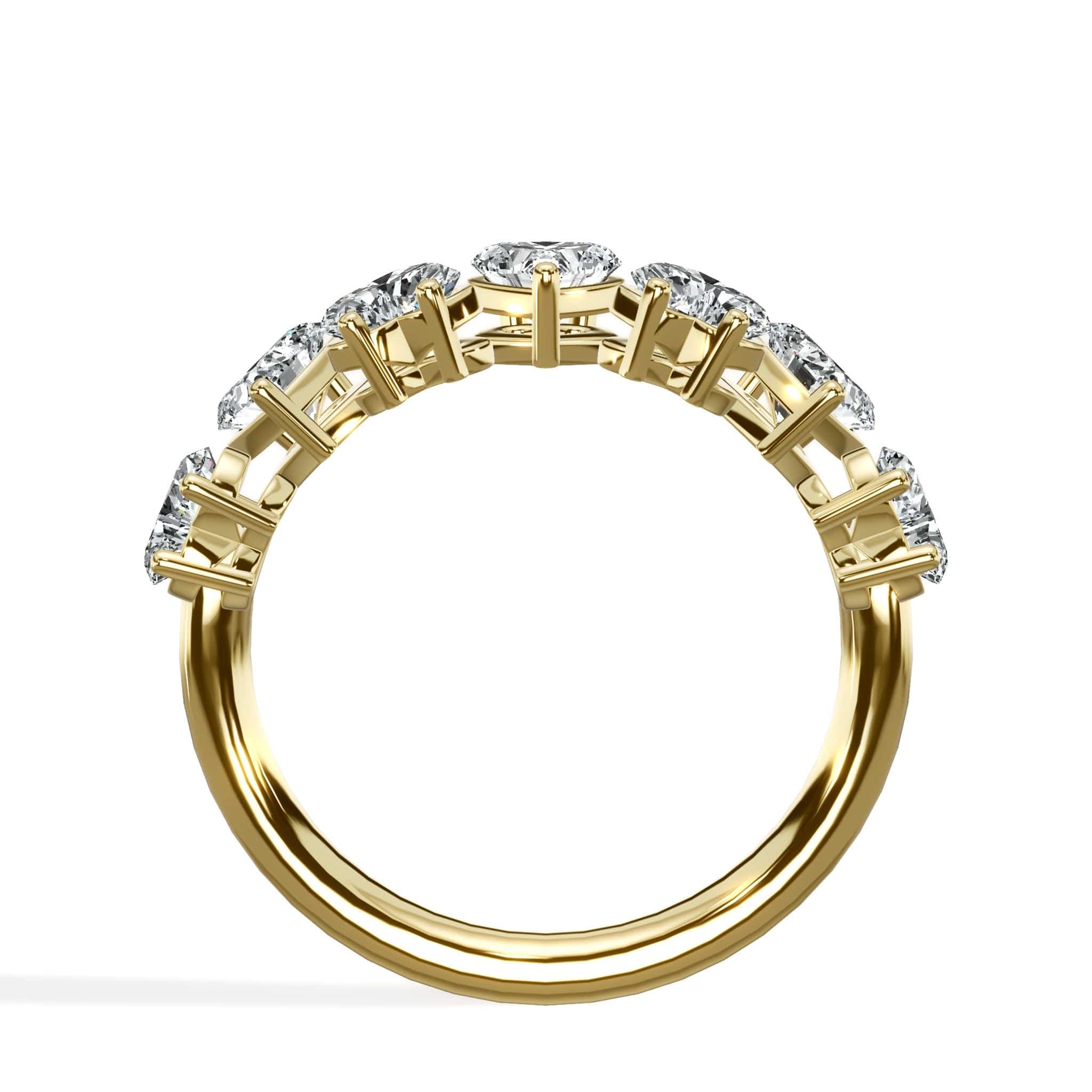 1.50 ct Seven Heart Shaped Diamond Band - Image 5