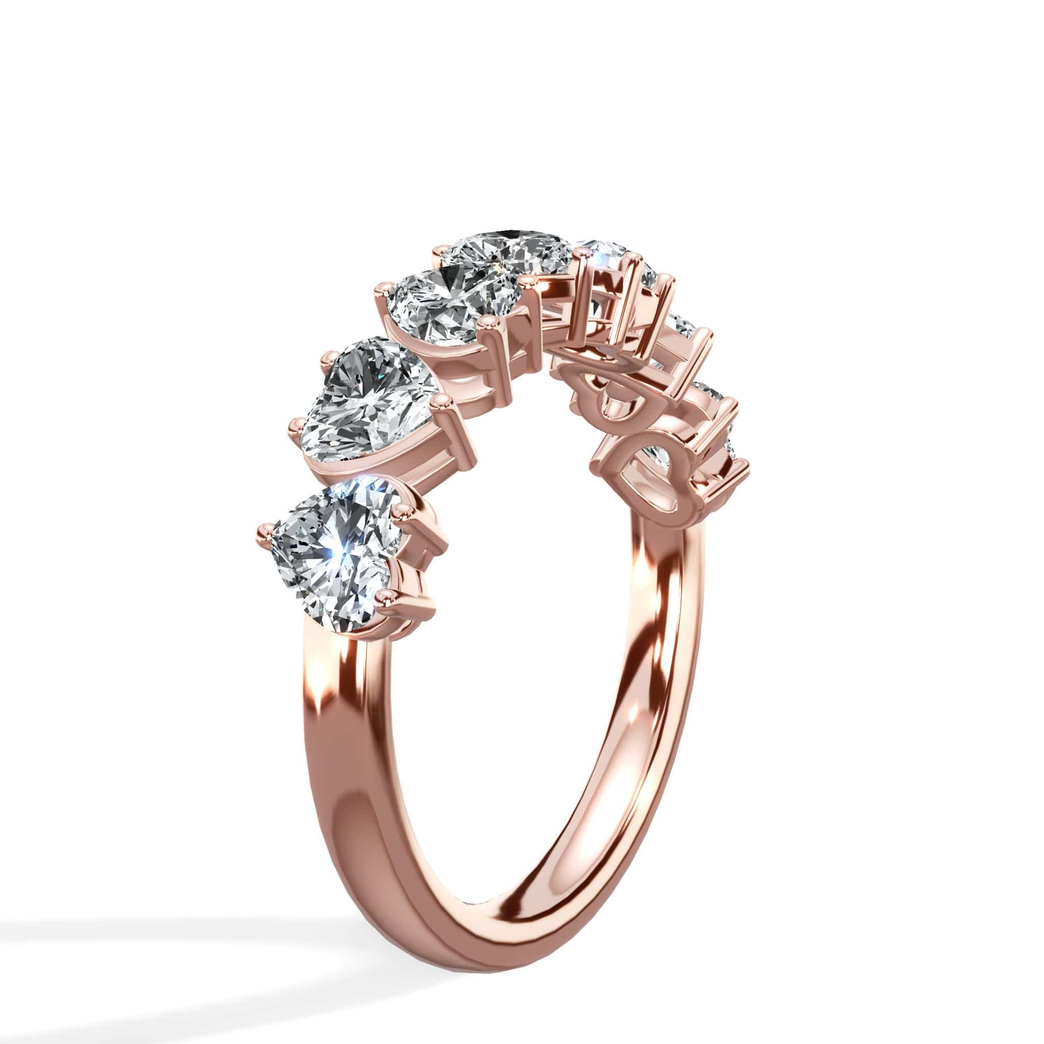 1.50 ct Seven Heart Shaped Diamond Band - Image 9