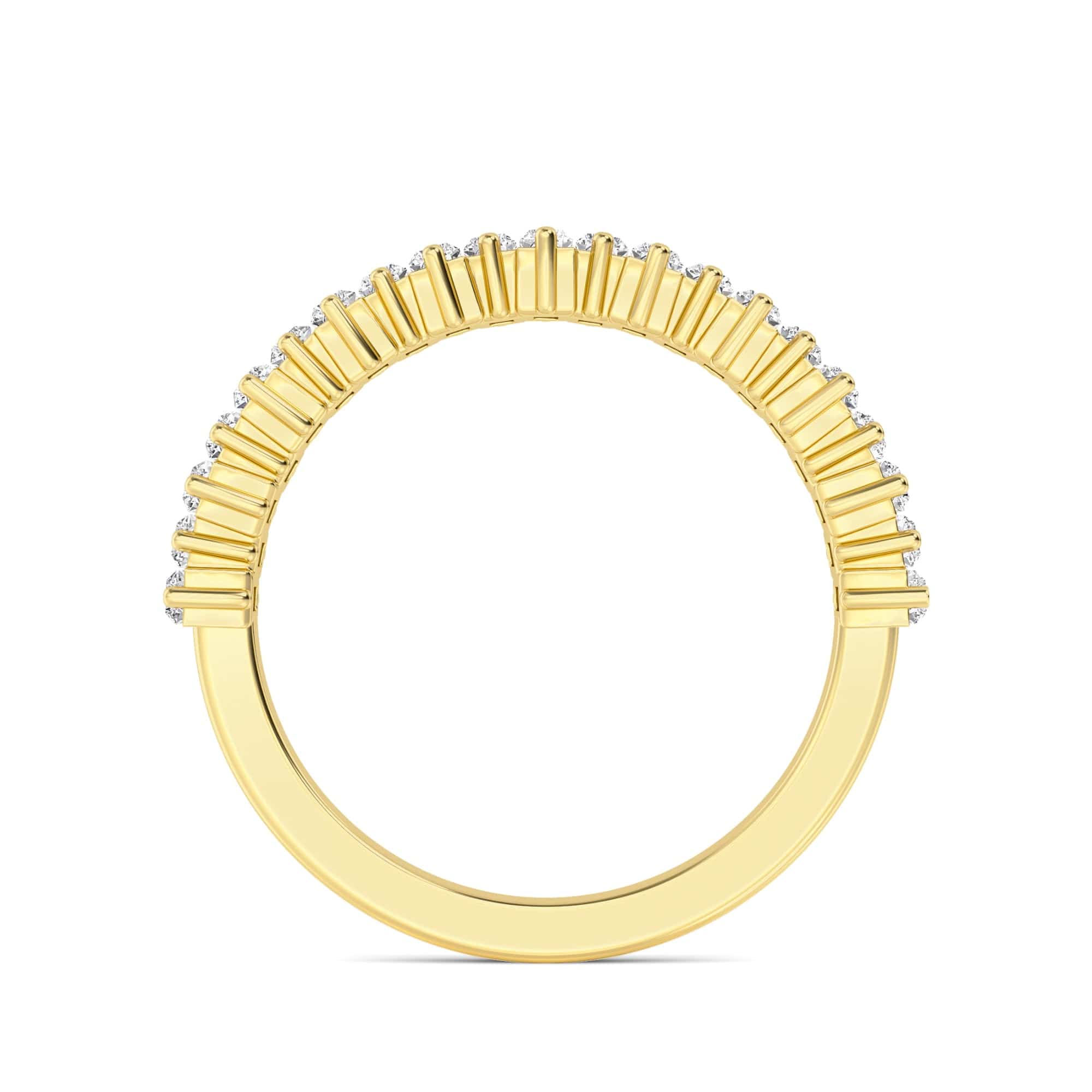 1 Carat Baguette Lab-Grown Diamond 3/4 Eternity Band in 14k Yellow Gold - Image 5