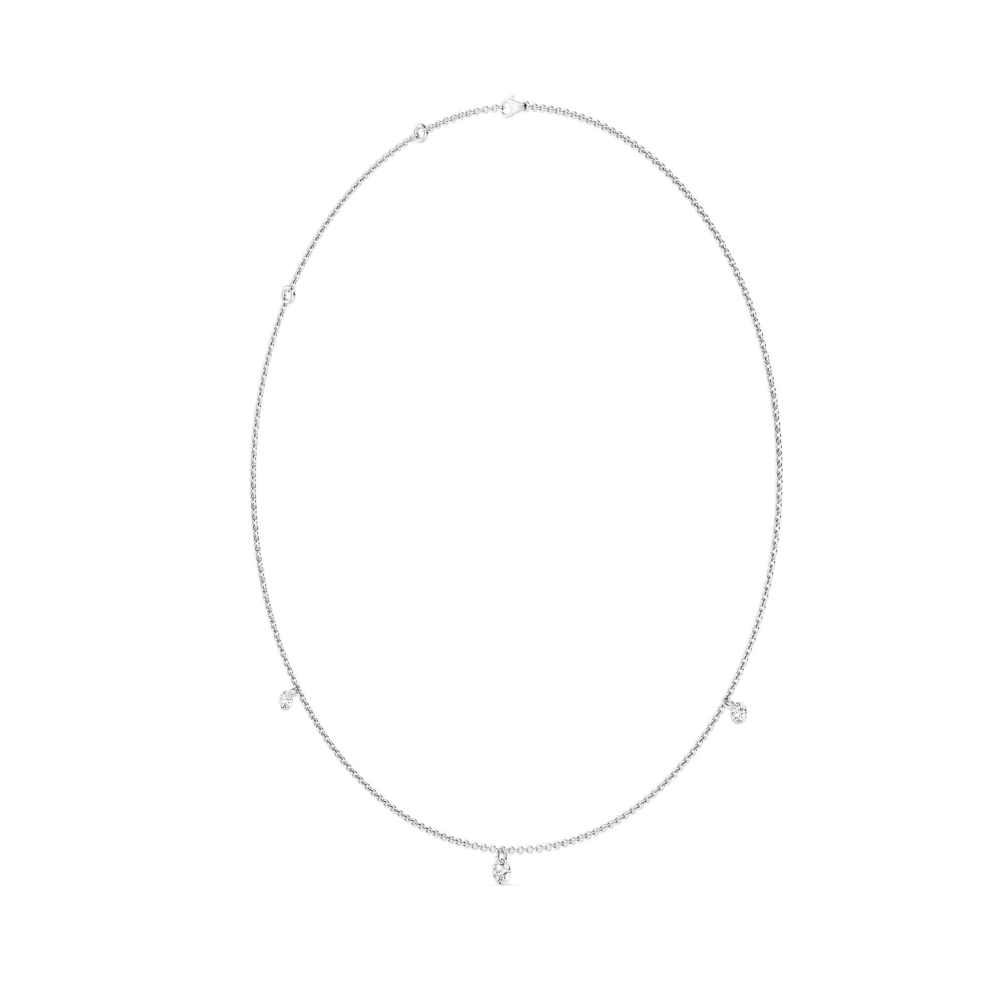 1 Carat Pierced 3 Round Lab Grown Diamond Necklace - Image 7