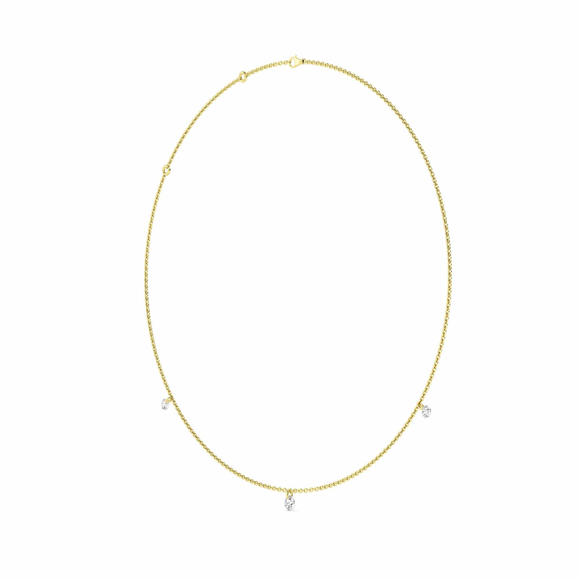 1 Carat Pierced 3 Round Lab Grown Diamond Necklace - Image 9