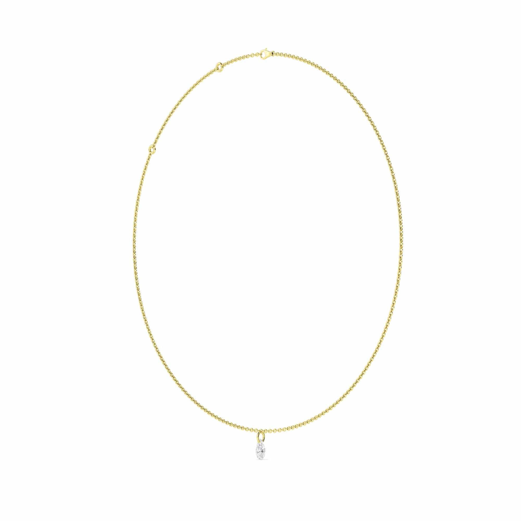 0.75 Carat Pierced Pear Shaped Lab Grown Diamond Necklace - Image 6