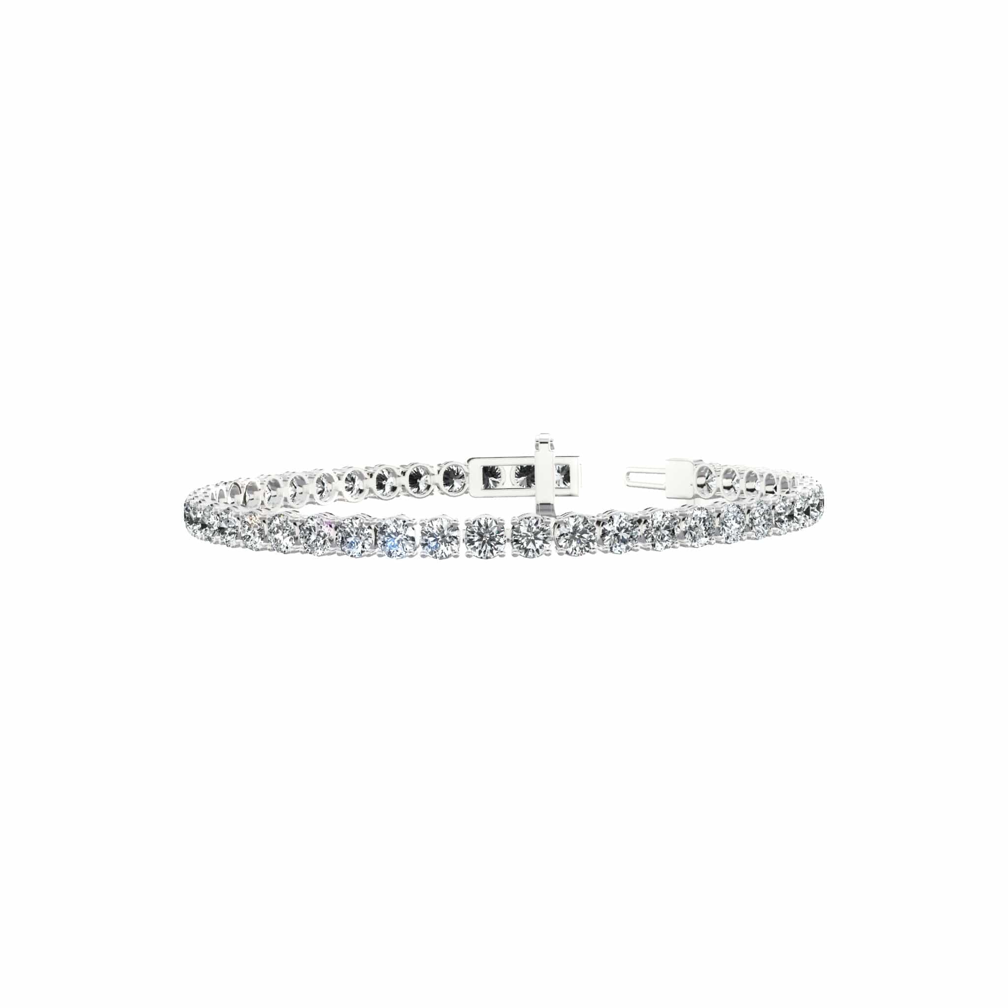 (2.00ct to 20.00ct) Lab Grown Round Cut Diamond Tennis Bracelet - Image 4