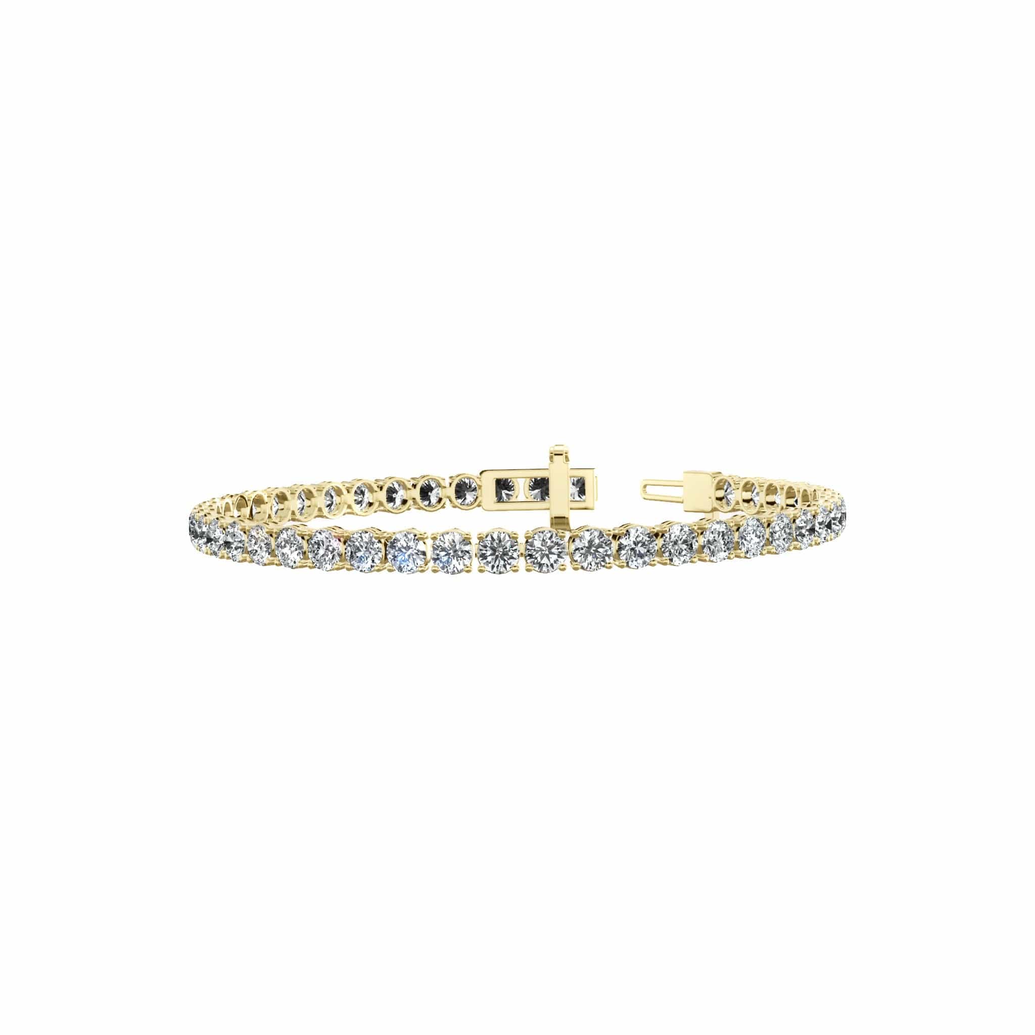 (2.00ct to 20.00ct) Lab Grown Round Cut Diamond Tennis Bracelet - Image 5