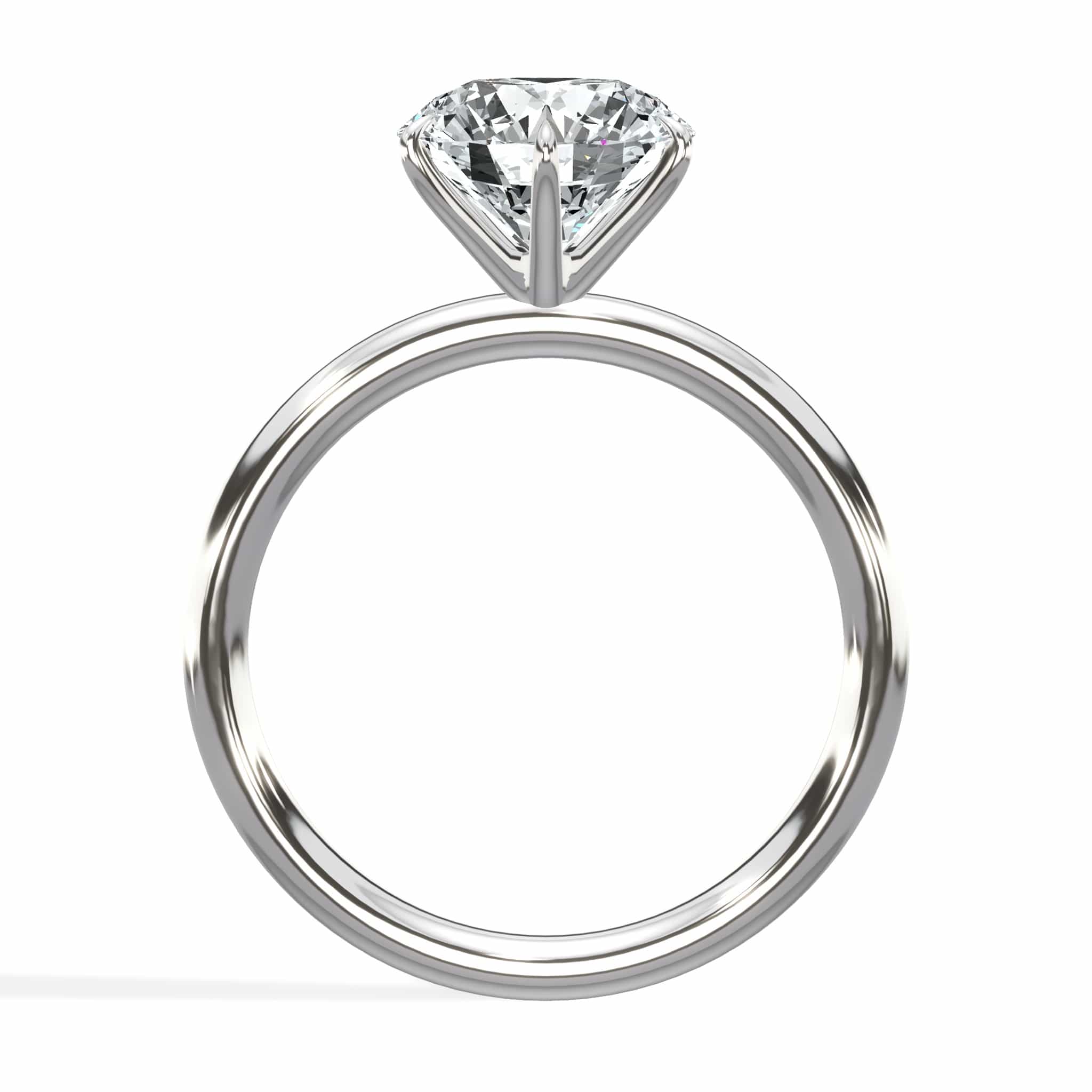 2.00 Carats Lab Grown Round Brilliant Cut Solitaire Diamond Engagement Ring in White Gold - Image 5