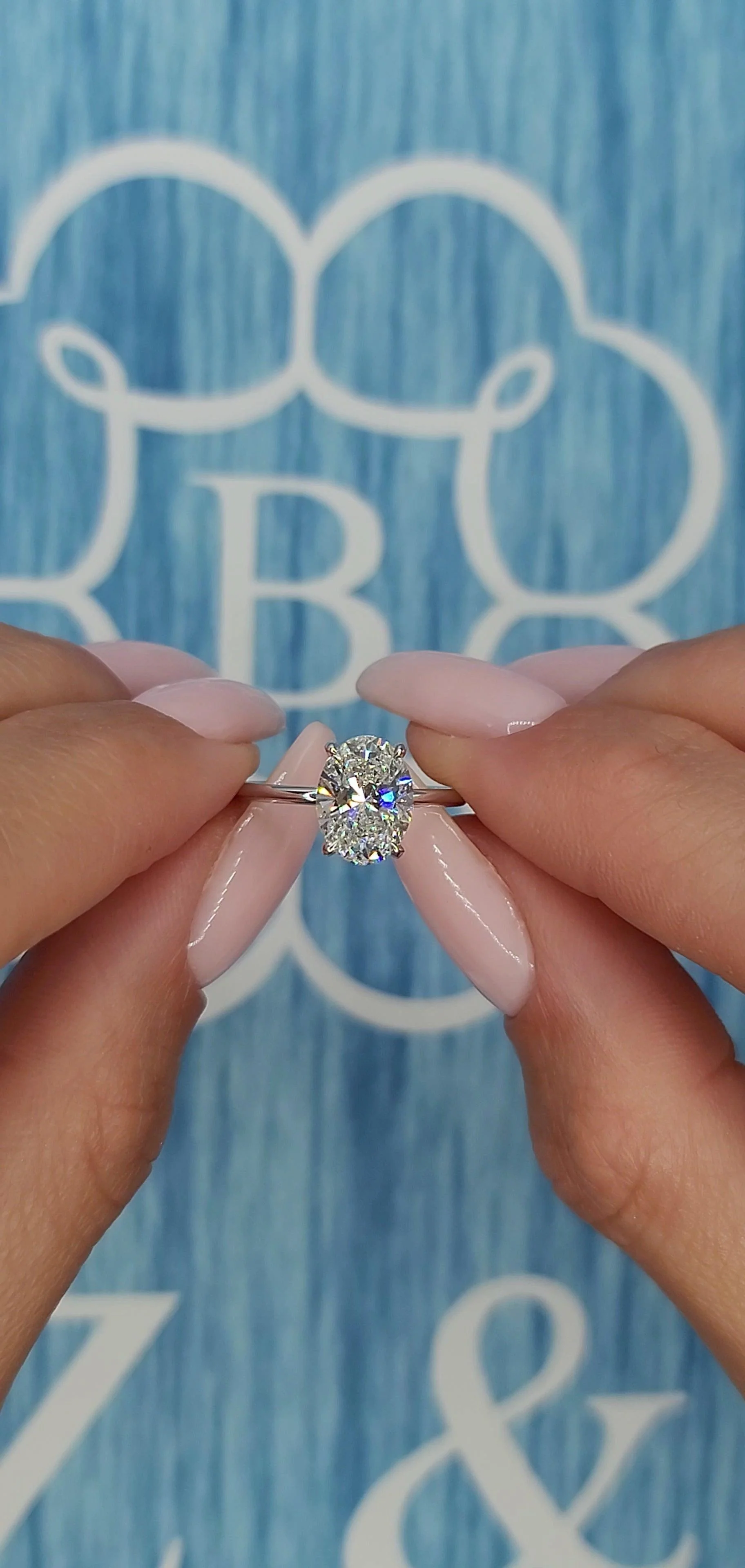 2.20 Carats Lab Grown Oval Cut Solitaire Hidden Halo Diamond Engagement Ring White Gold - Image 3