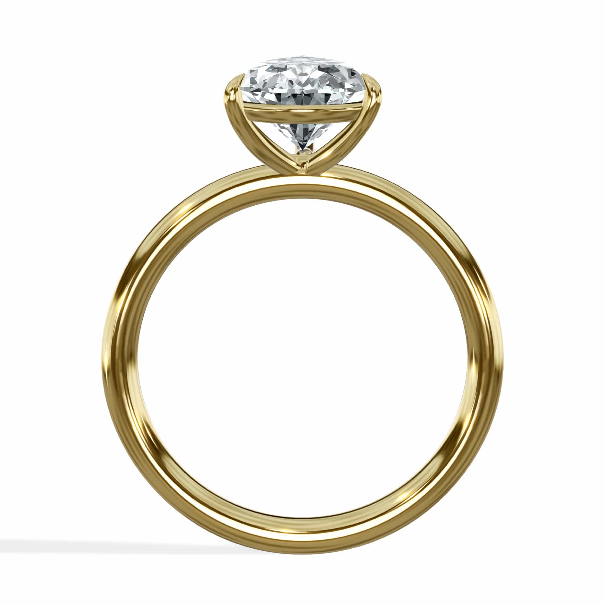2 Carat Lab Grown Pear Shape Solitaire Diamond Engagement Ring - Image 5