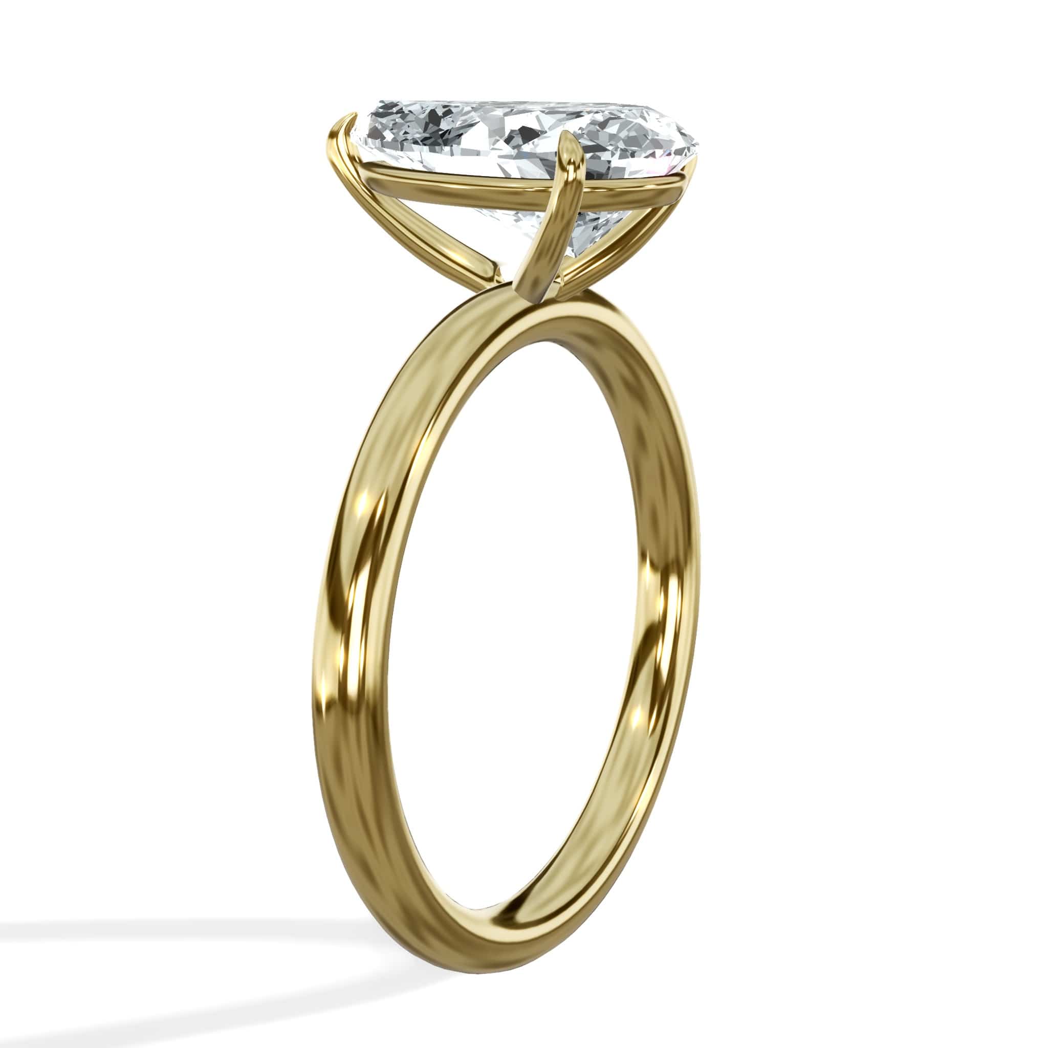2 Carat Lab Grown Pear Shape Solitaire Diamond Engagement Ring - Image 6
