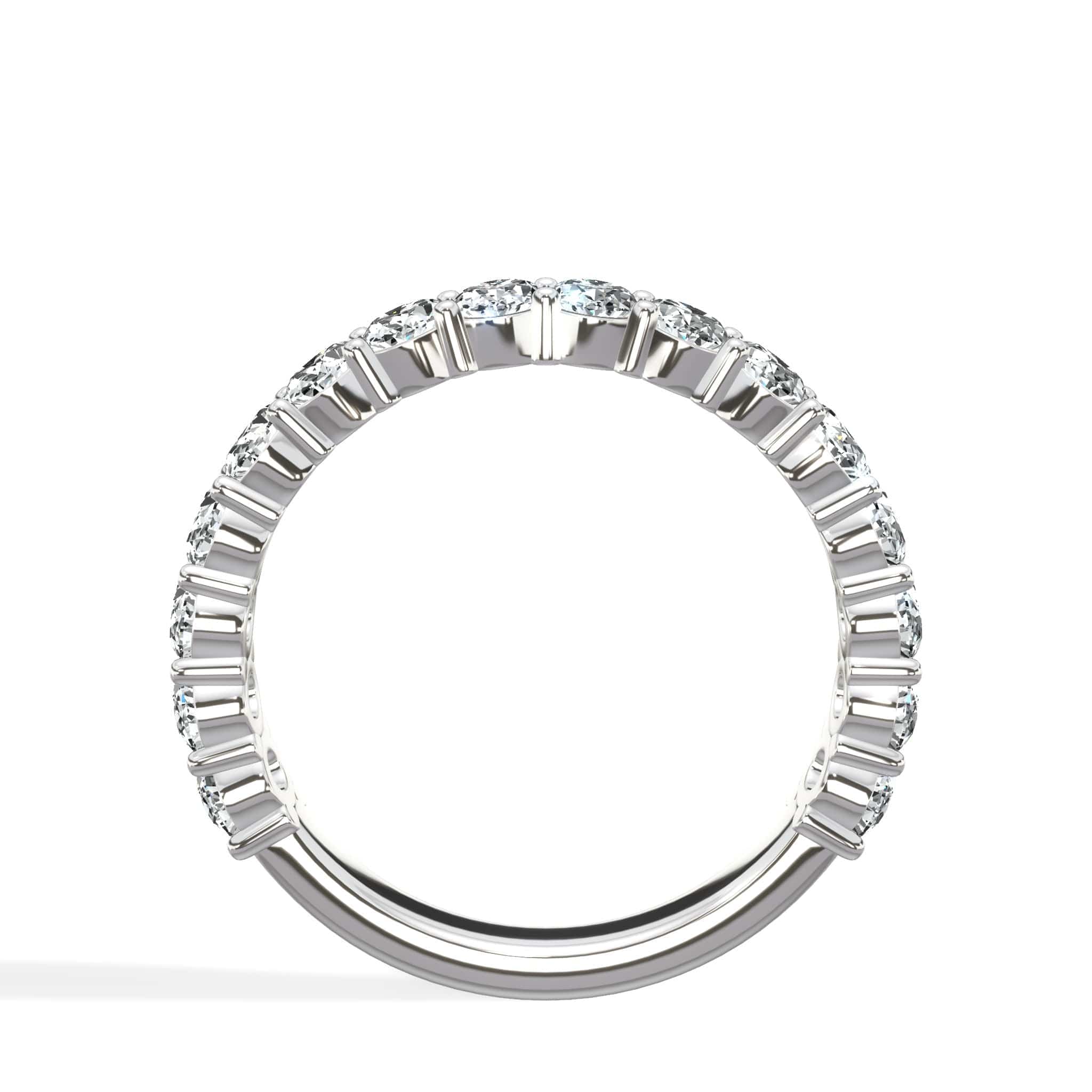 2ct Oval Lab-Grown Diamond 3/4 Eternity Band in 14k White Gold - Image 3