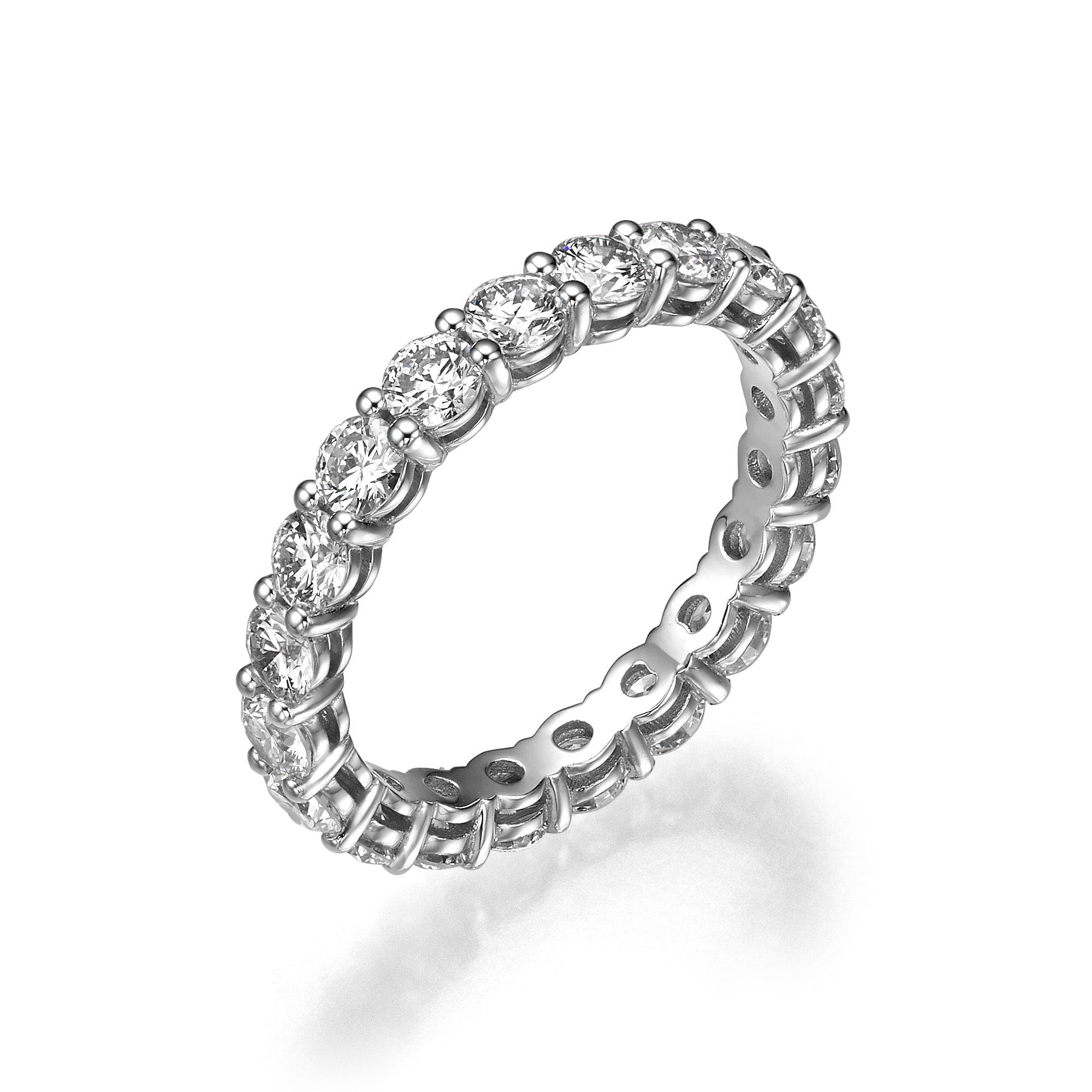 2 ct Round Cut Lab Grown Diamond Eternity Band - Image 2