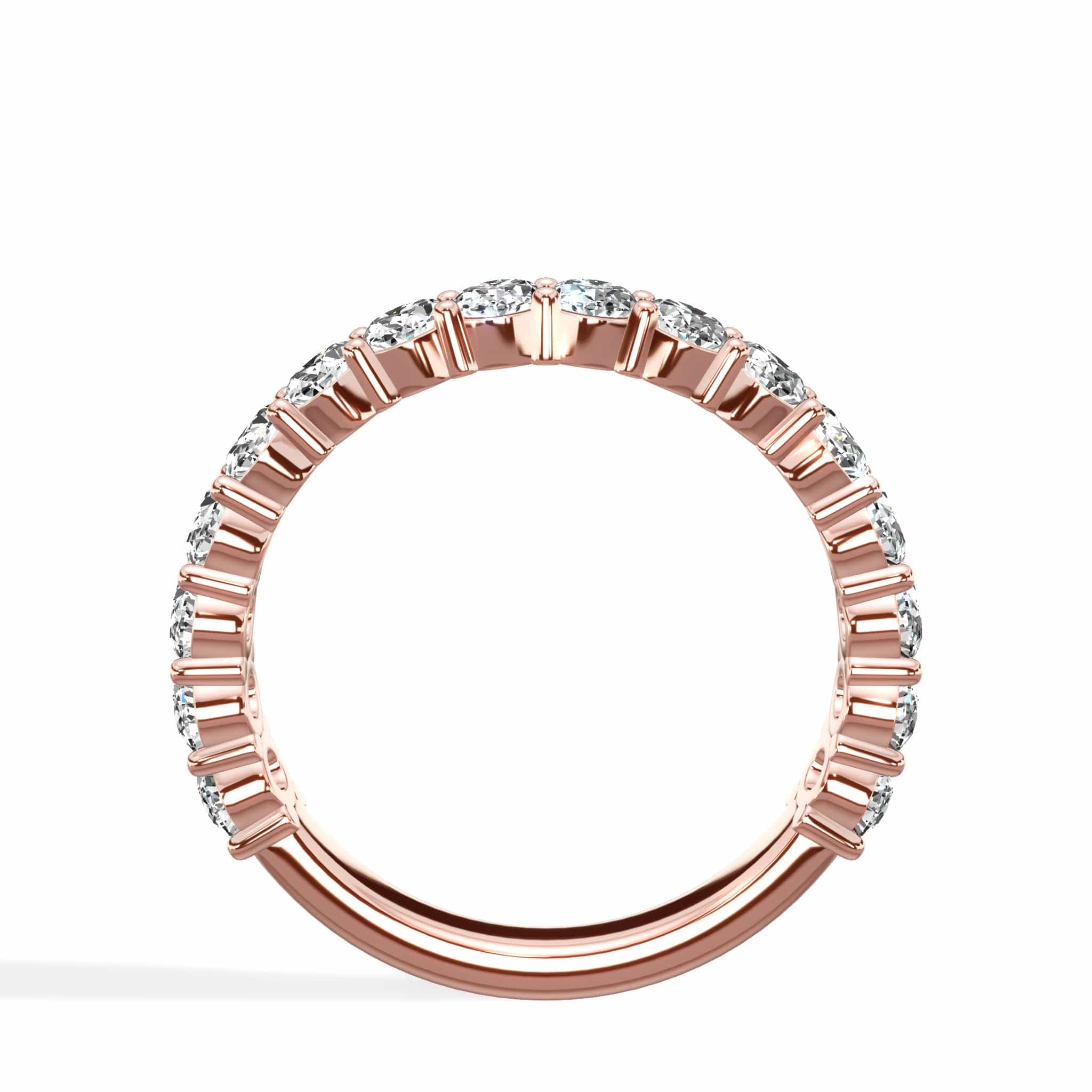 2ct Oval Lab-Grown Diamond 3/4 Eternity Band in 14k Rose Gold - Image 3