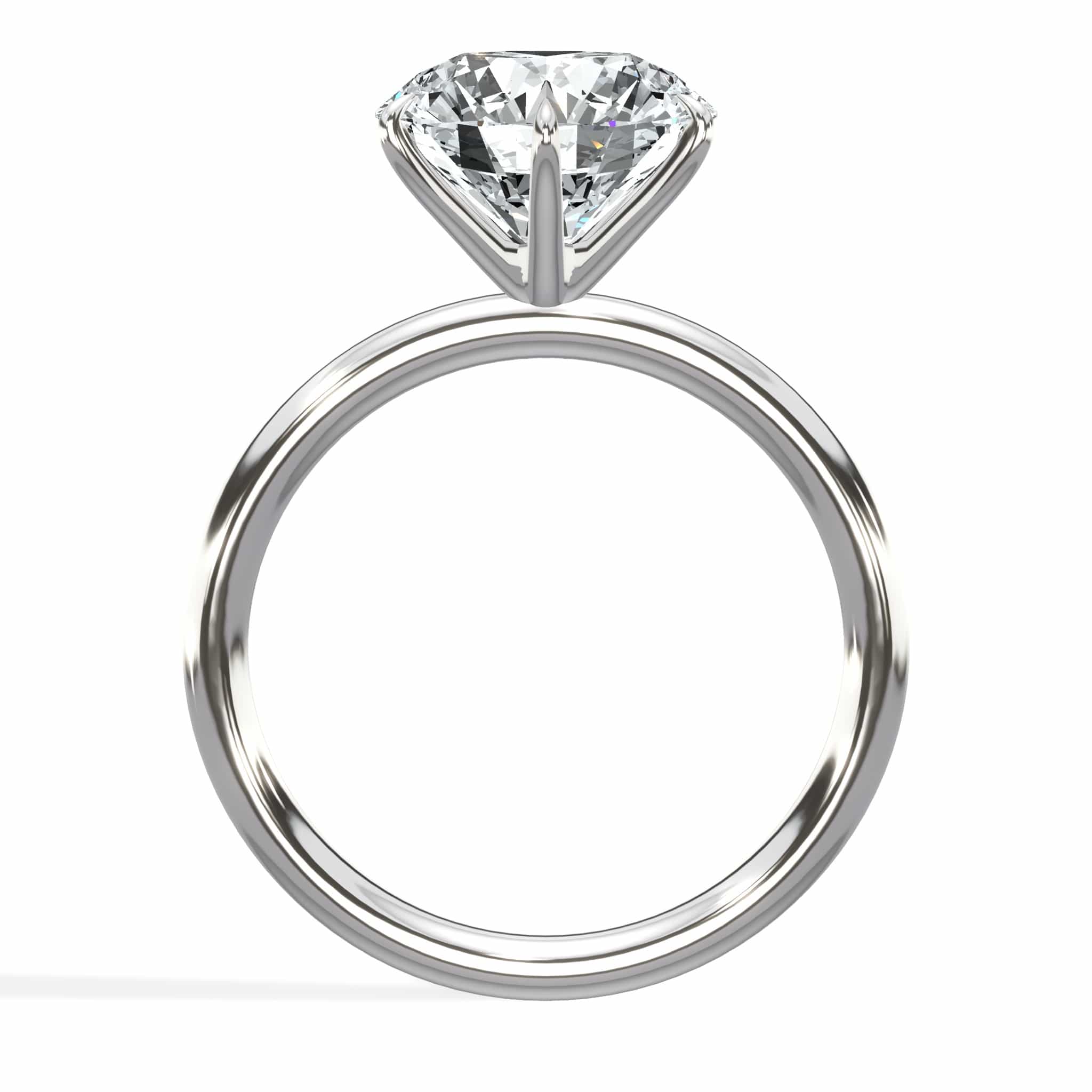 3 Carats Lab Grown Round Brilliant Cut Diamond Engagement Ring - Image 4