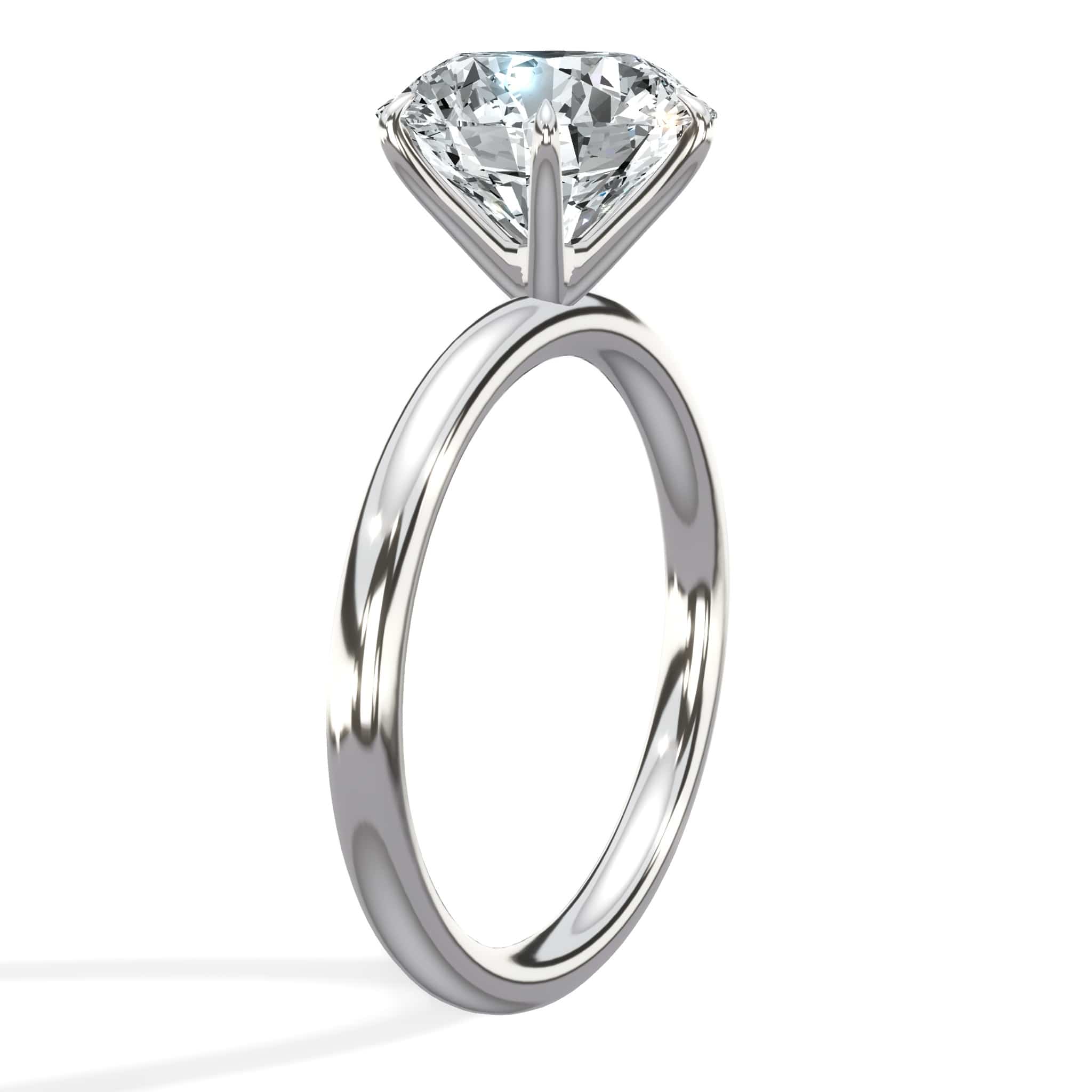 3 Carats Lab Grown Round Brilliant Cut Diamond Engagement Ring - Image 5