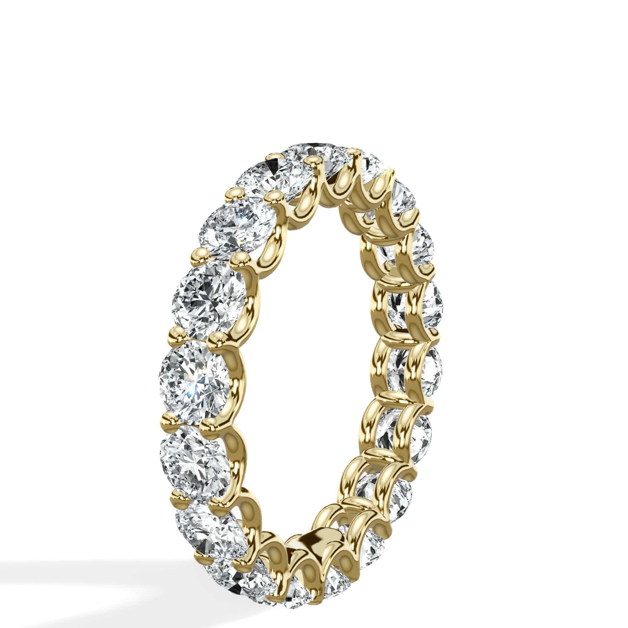 3 ct Round Cut Lab Grown Diamond U-Shape Eternity Band - Image 2