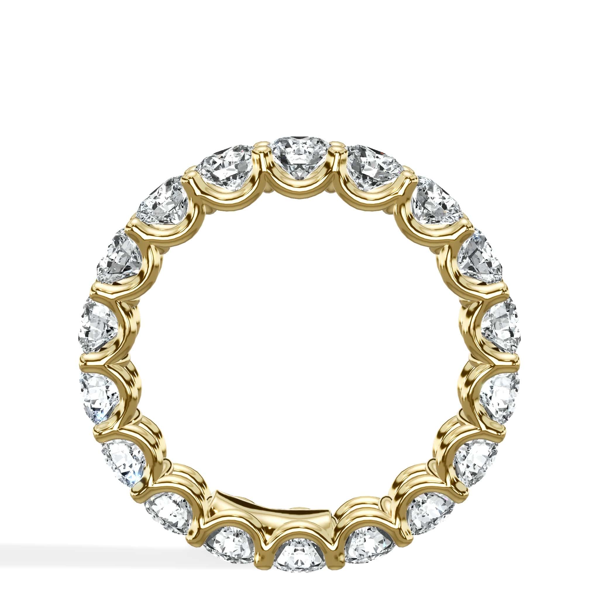 3 ct Round Cut Lab Grown Diamond U-Shape Eternity Band - Image 3