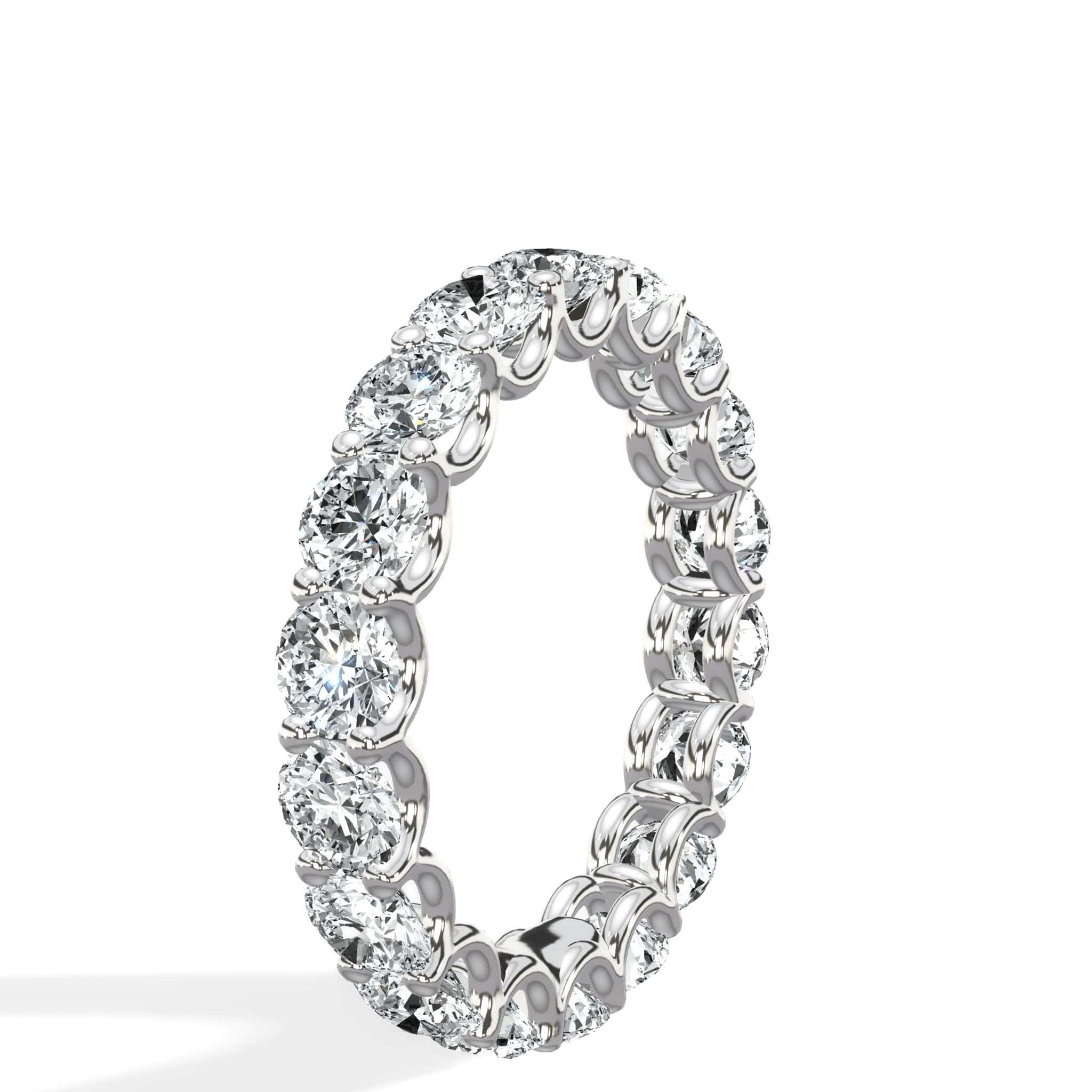 3 ct Round Cut Lab Grown Diamond U-Shape Eternity Band - Image 5