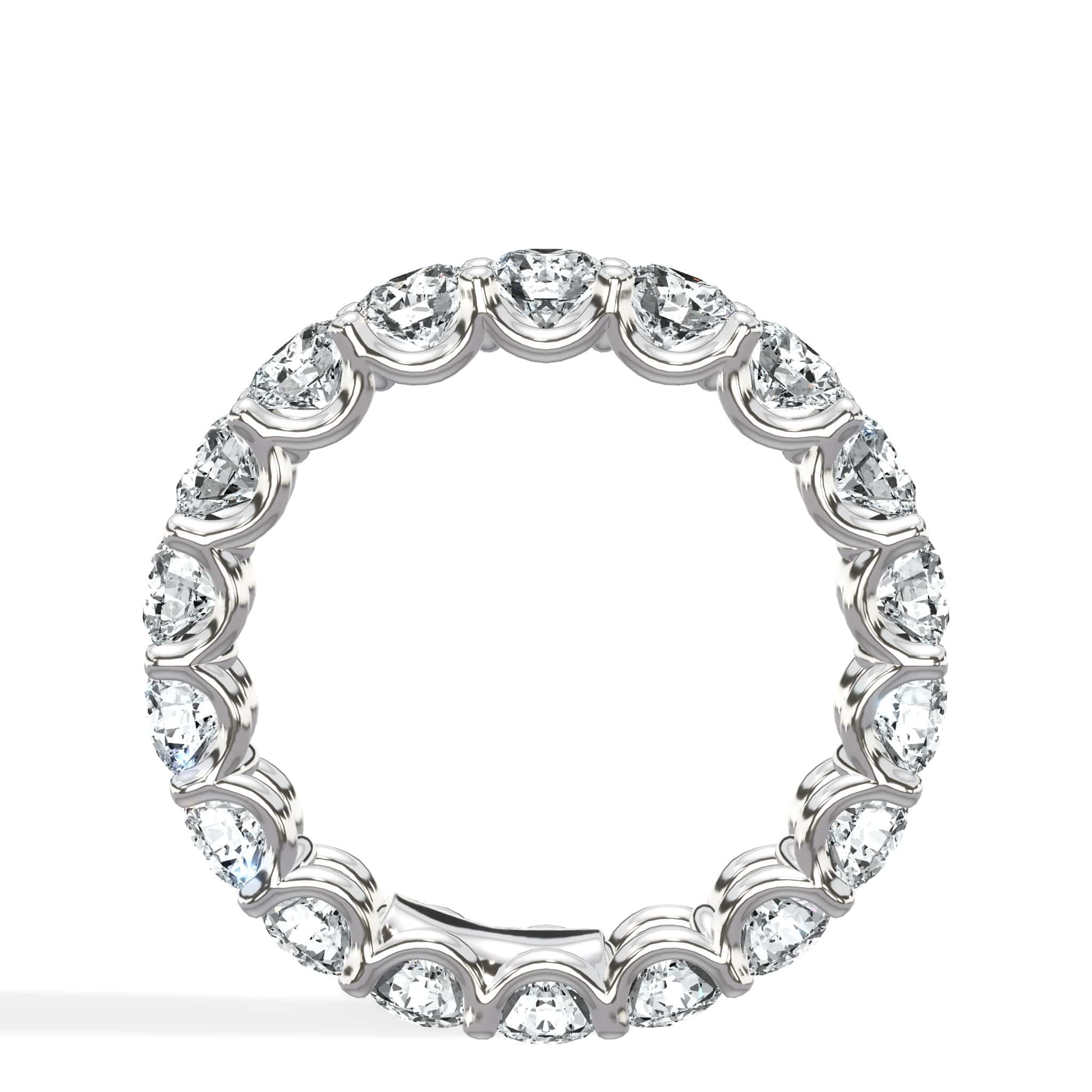 3 ct Round Cut Lab Grown Diamond U-Shape Eternity Band - Image 6