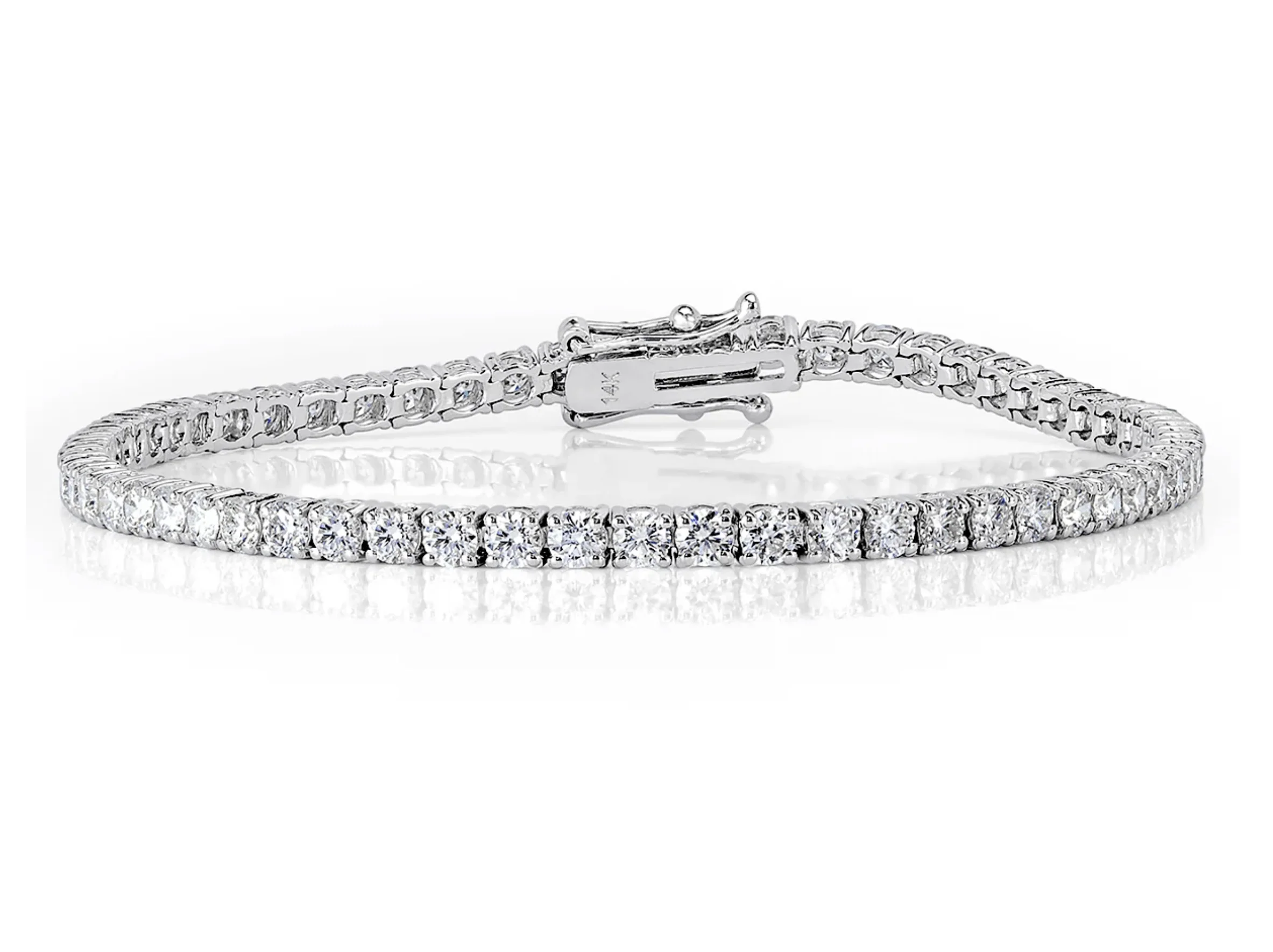 4.00 ct Round Brilliant Cut Lab Grown Diamond Tennis Bracelet - Image 3