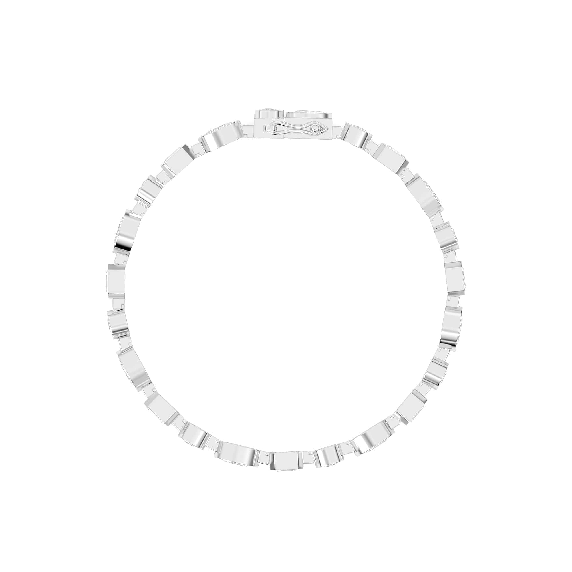 4.72ct ct Multi-Shape Diamond Bezel Tennis Bracelet - Image 13