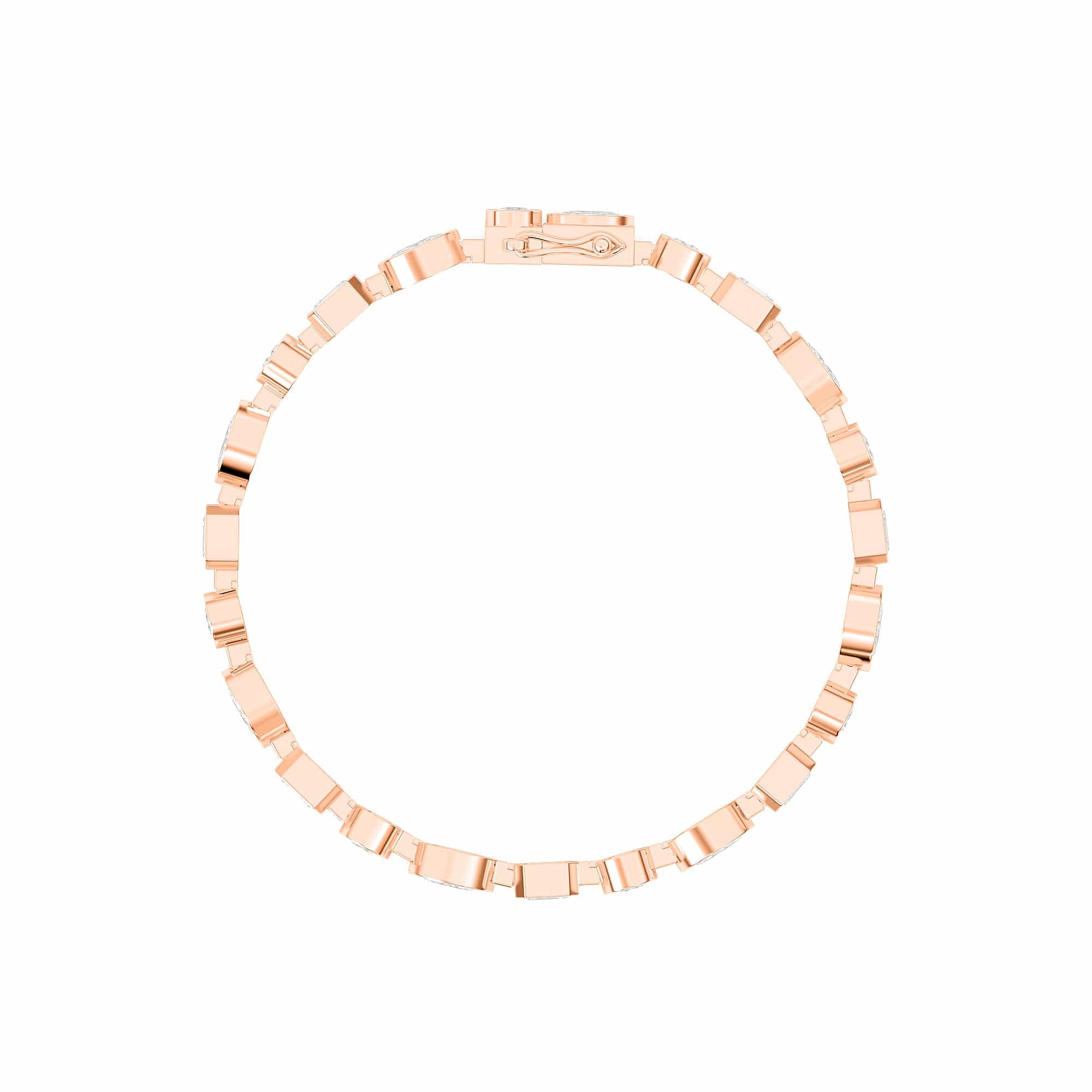 4.72ct ct Multi-Shape Diamond Bezel Tennis Bracelet - Image 9