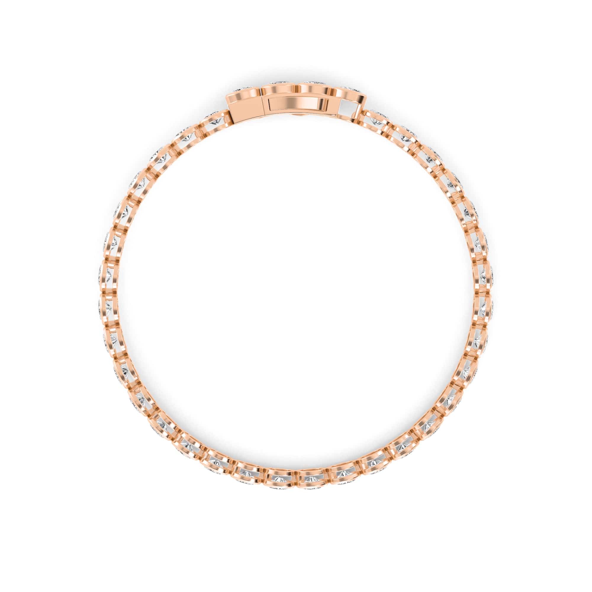4 Carat Oval Lab Grown Diamond East-West Bezel Tennis Bracelet - Image 13