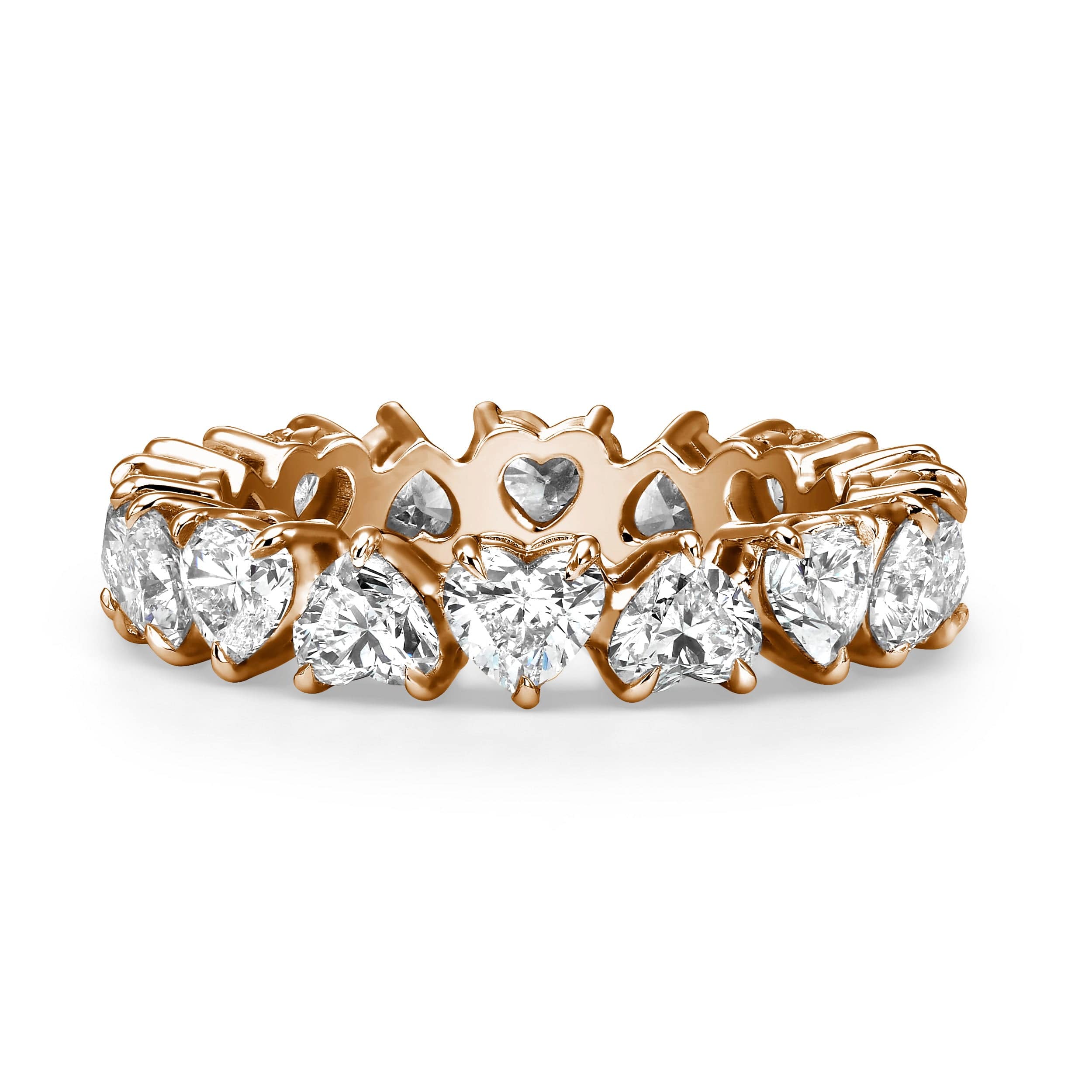 4 ct Heart Shaped Lab Grown Diamond Eternity Band - Image 3
